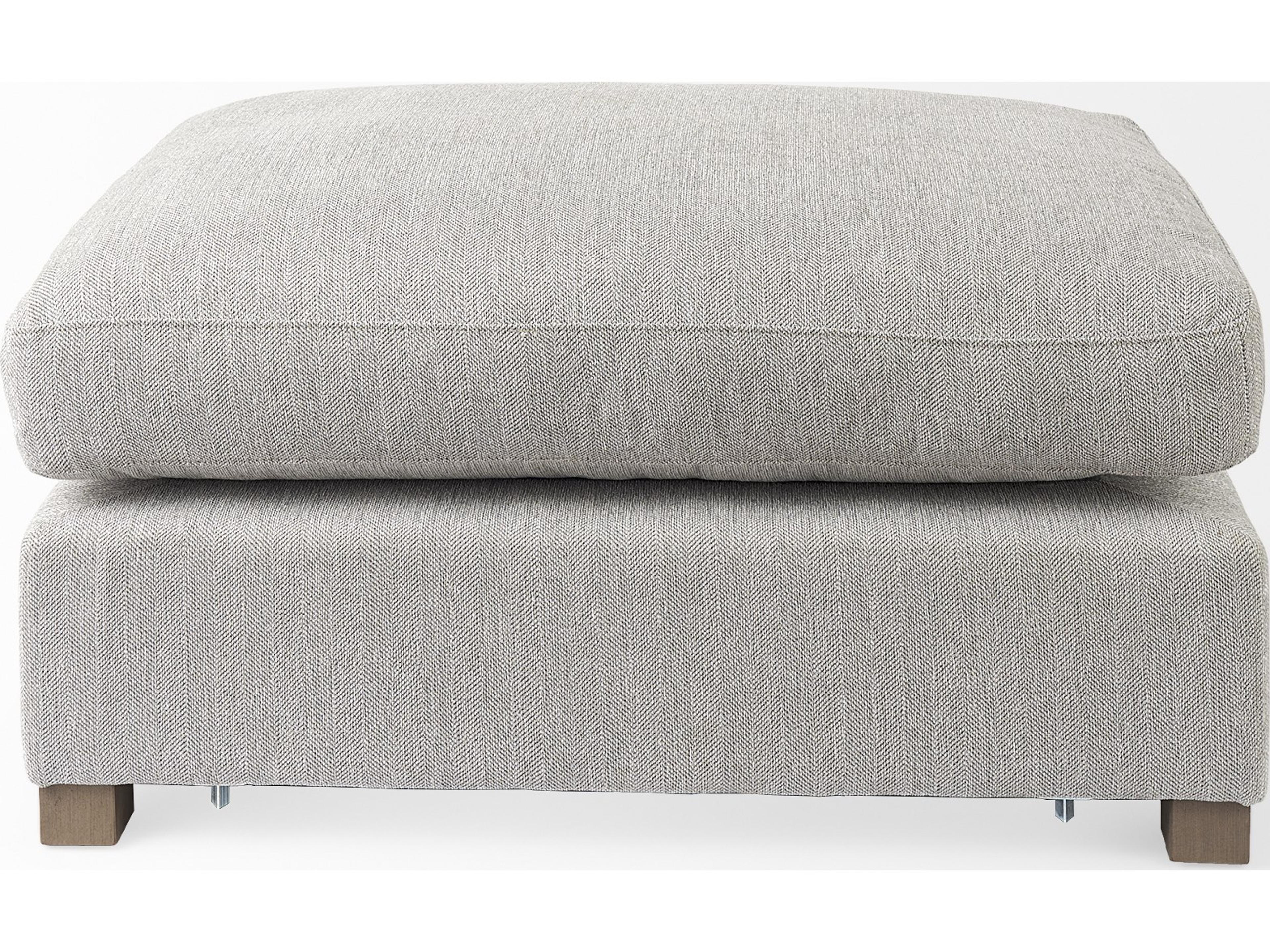 Mercana Valence 38.6L x 26.0W x 17.7H Light Gray 2/3 Ottoman Sectional Piece