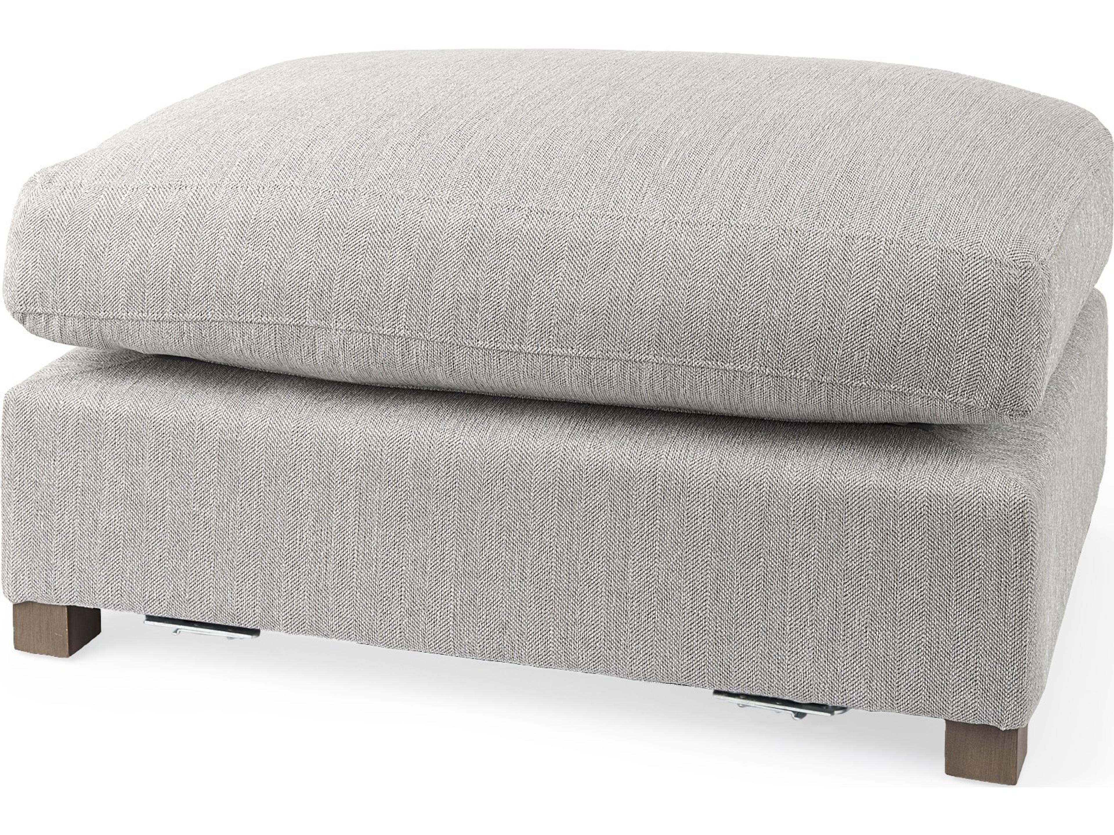 Valence 38.6L x 26.0W x 17.7H Light Gray 2/3 Ottoman Sectional Piece