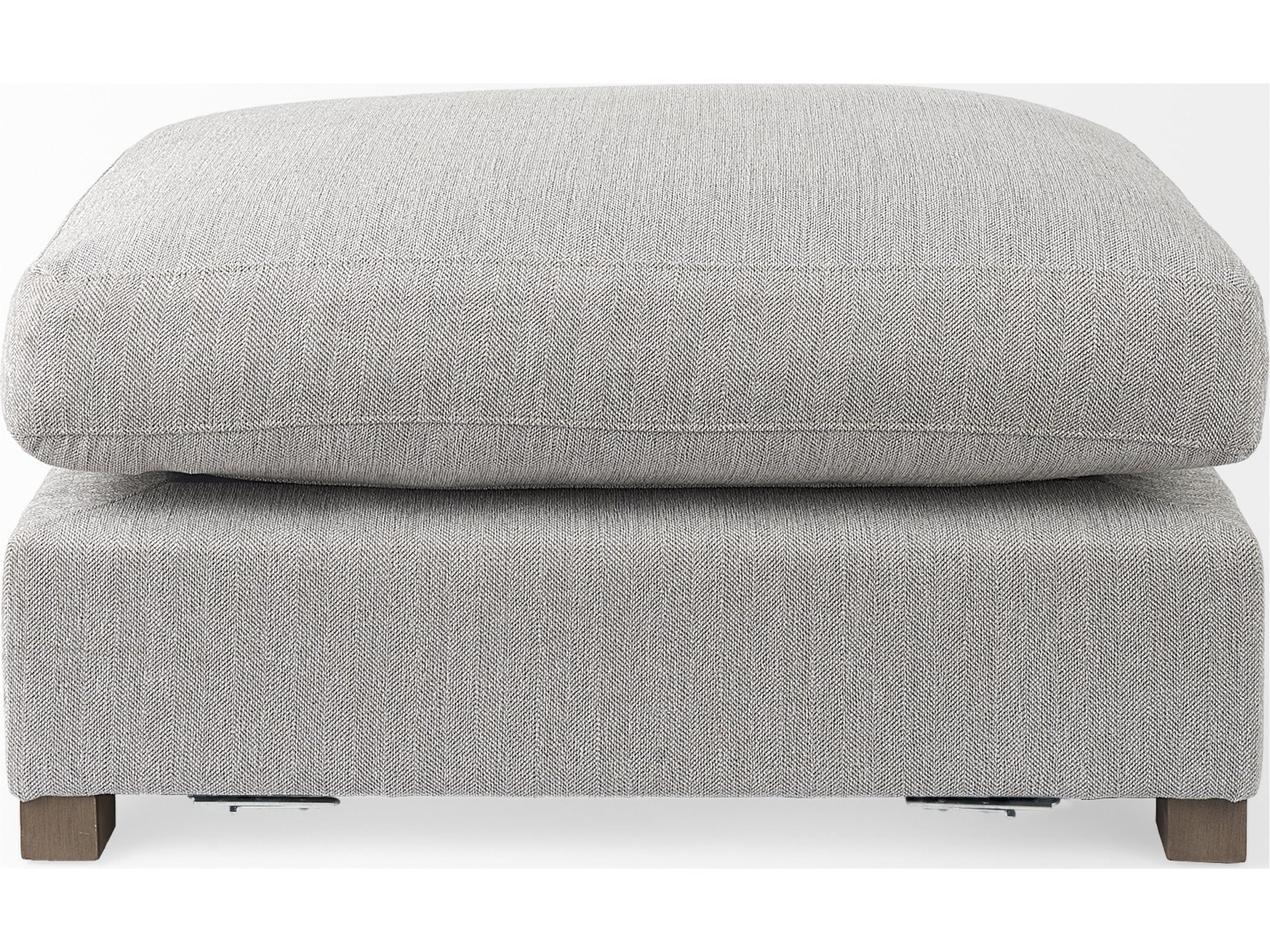 Mercana Valence 38.6L x 26.0W x 17.7H Light Gray 2/3 Ottoman Sectional Piece