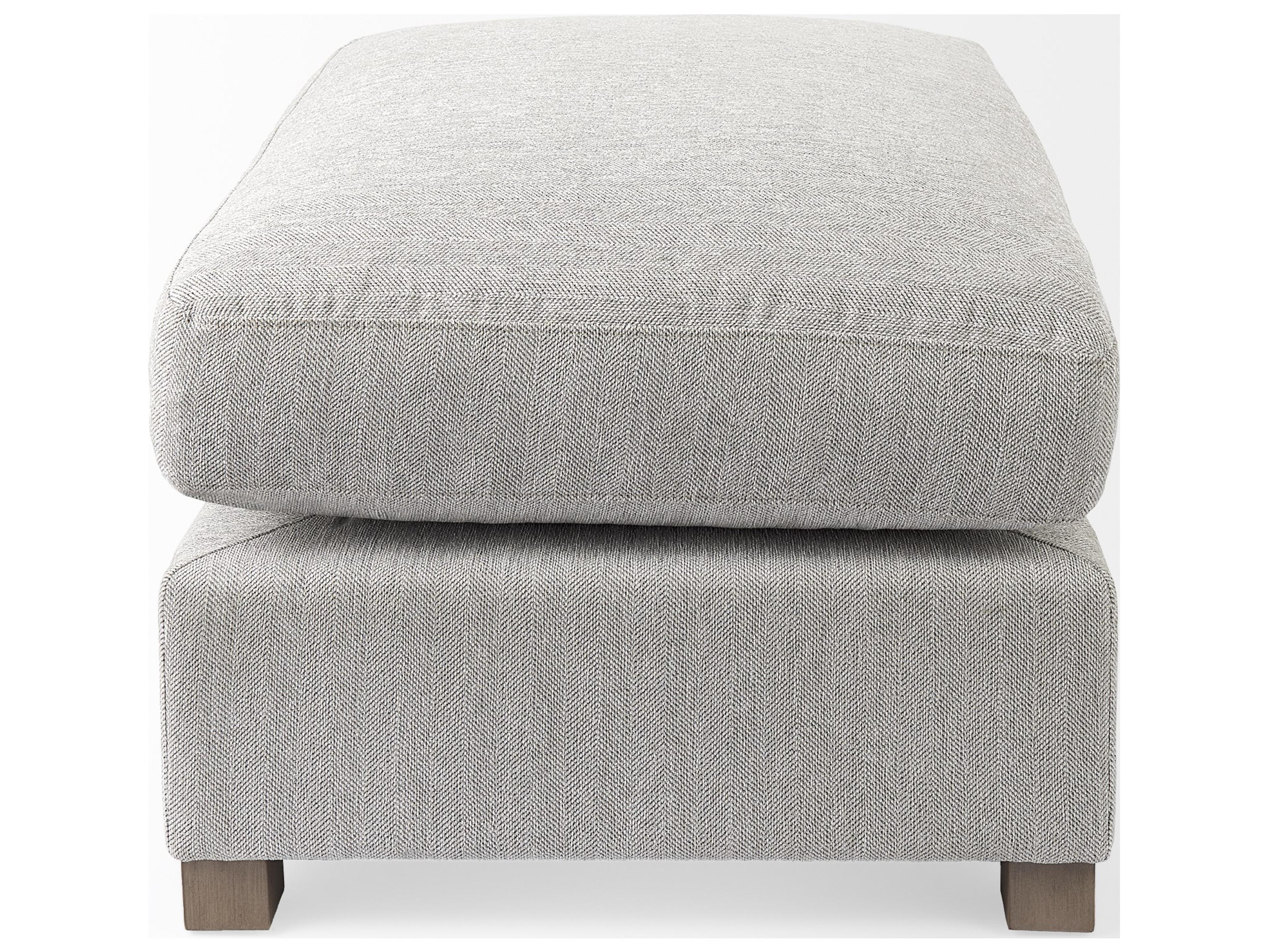 Mercana Valence 38.6L x 26.0W x 17.7H Light Gray 2/3 Ottoman Sectional Piece