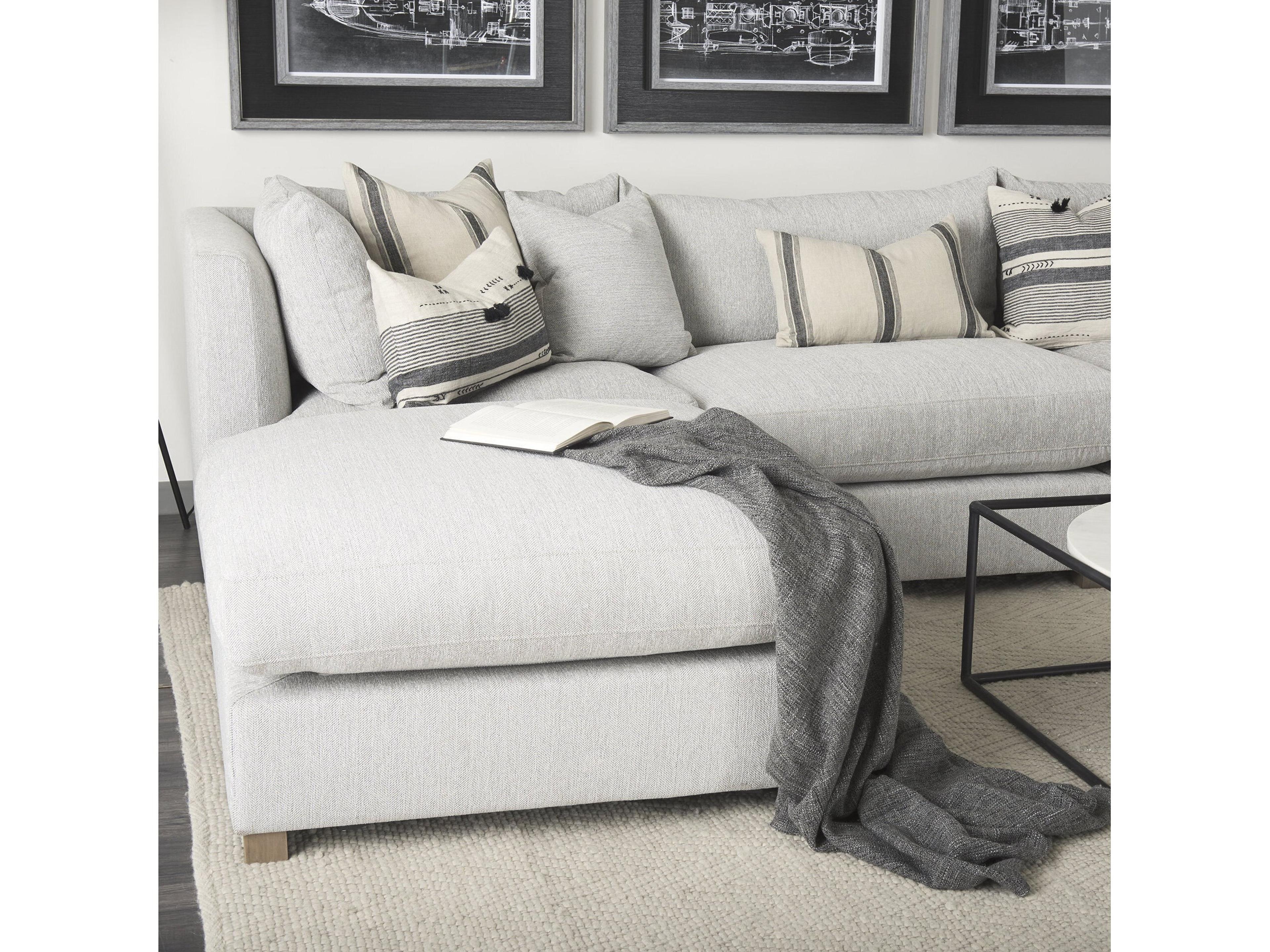 Mercana Valence 38.6L x 38.6W x 17.7H Light Gray Full Size Ottoman Sectional Piece