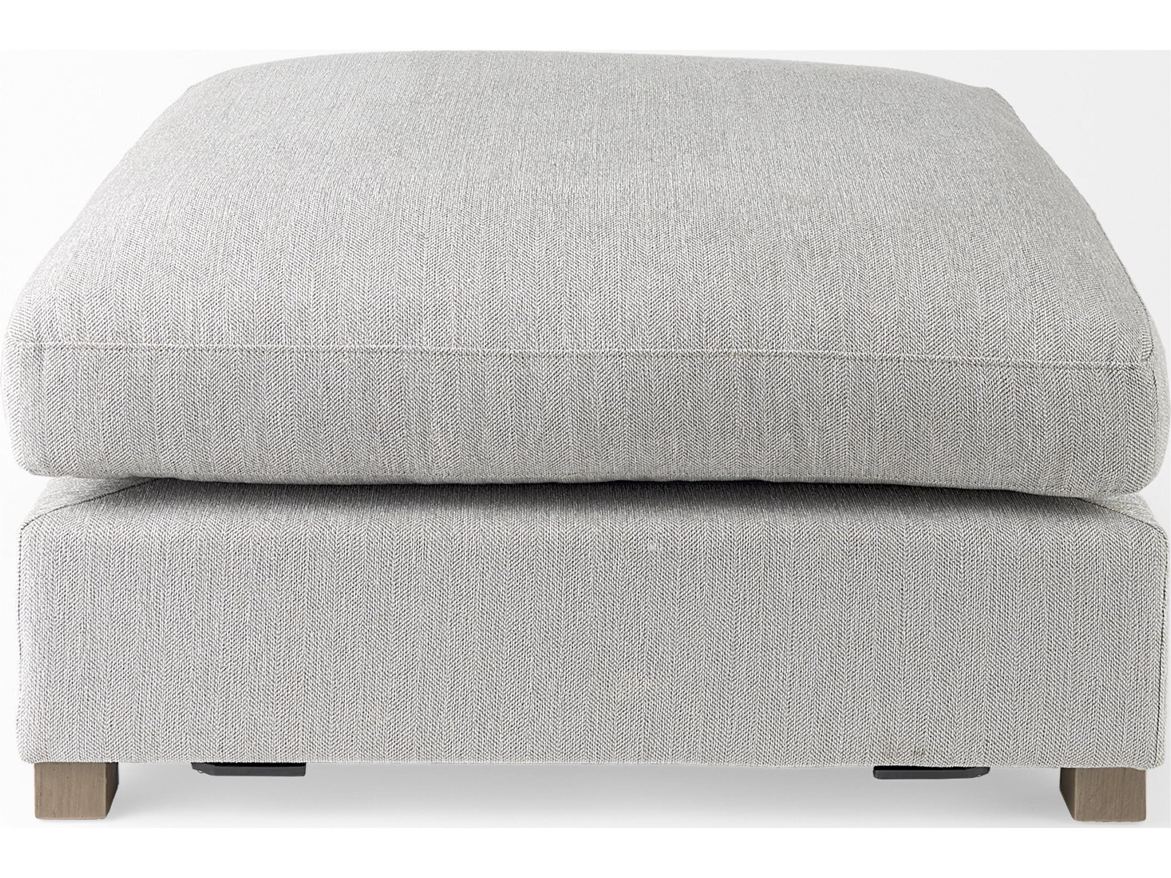 Mercana Valence 38.6L x 38.6W x 17.7H Light Gray Full Size Ottoman Sectional Piece