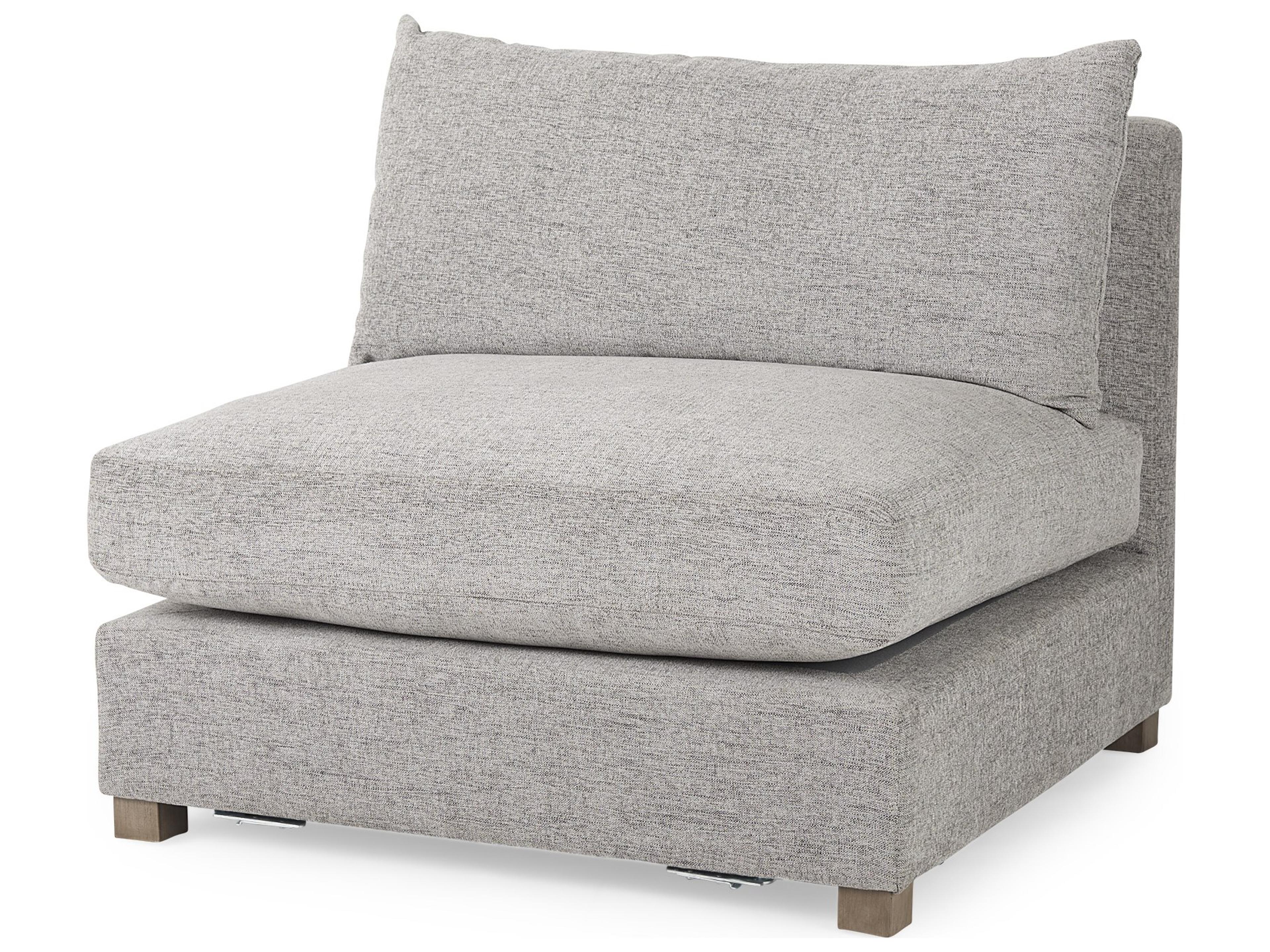 Valence 38.2L x 38.6W x 28.3H Medium Gray Armless Sectional Piece