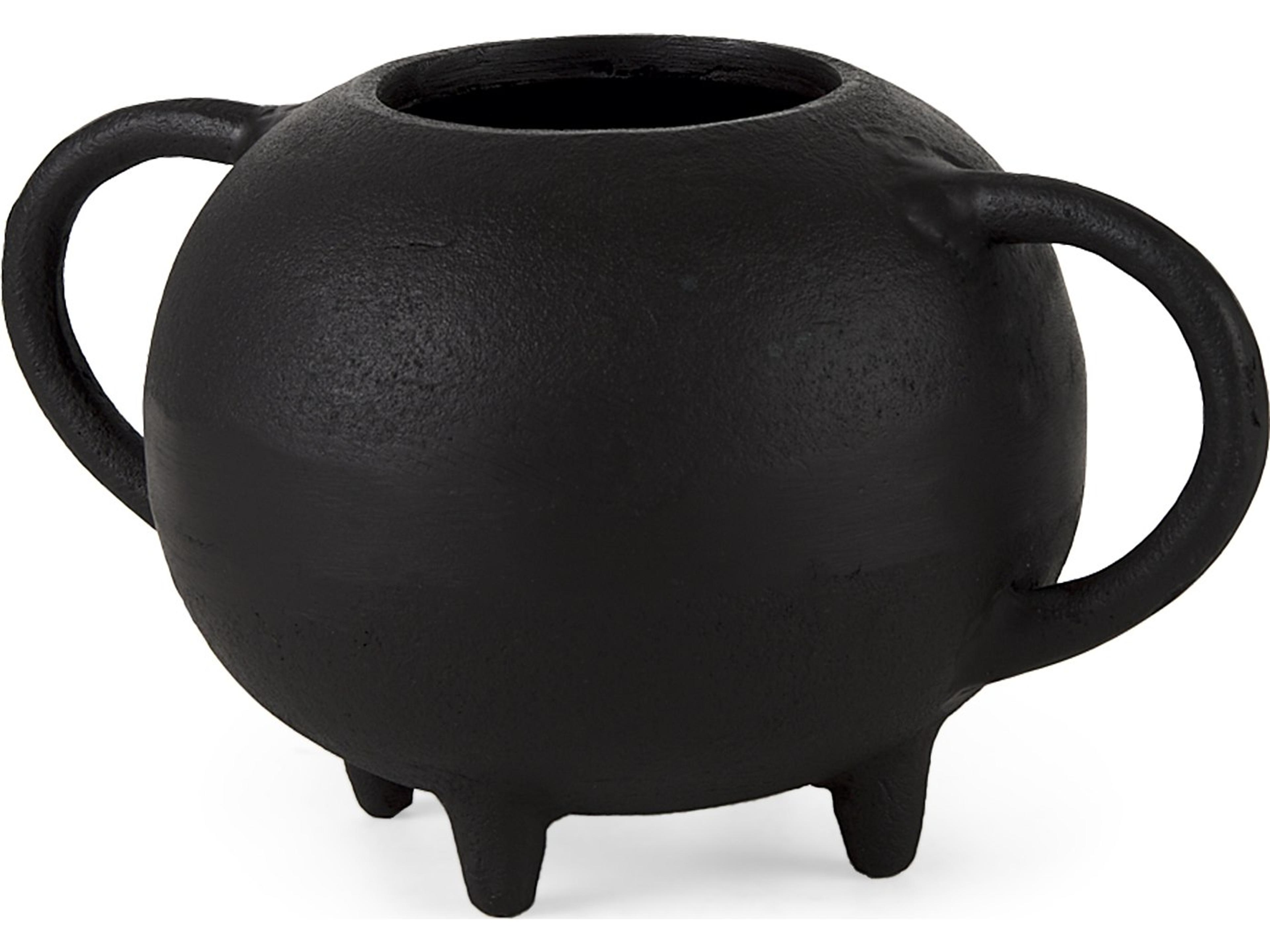 Cyrus Black Spherical Vase Decorative Object