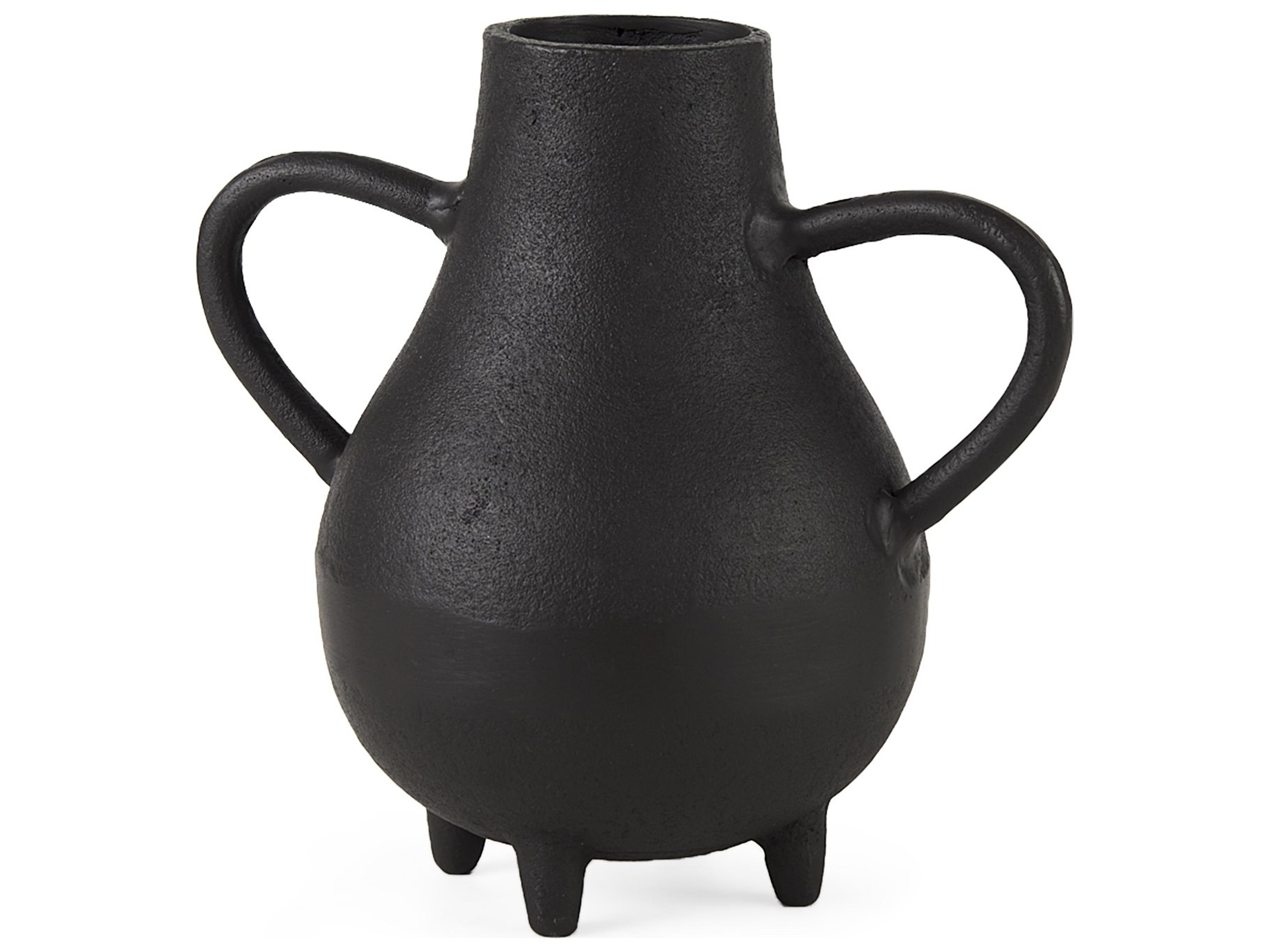 Cyrus Black Two handled Vase Decorative Object