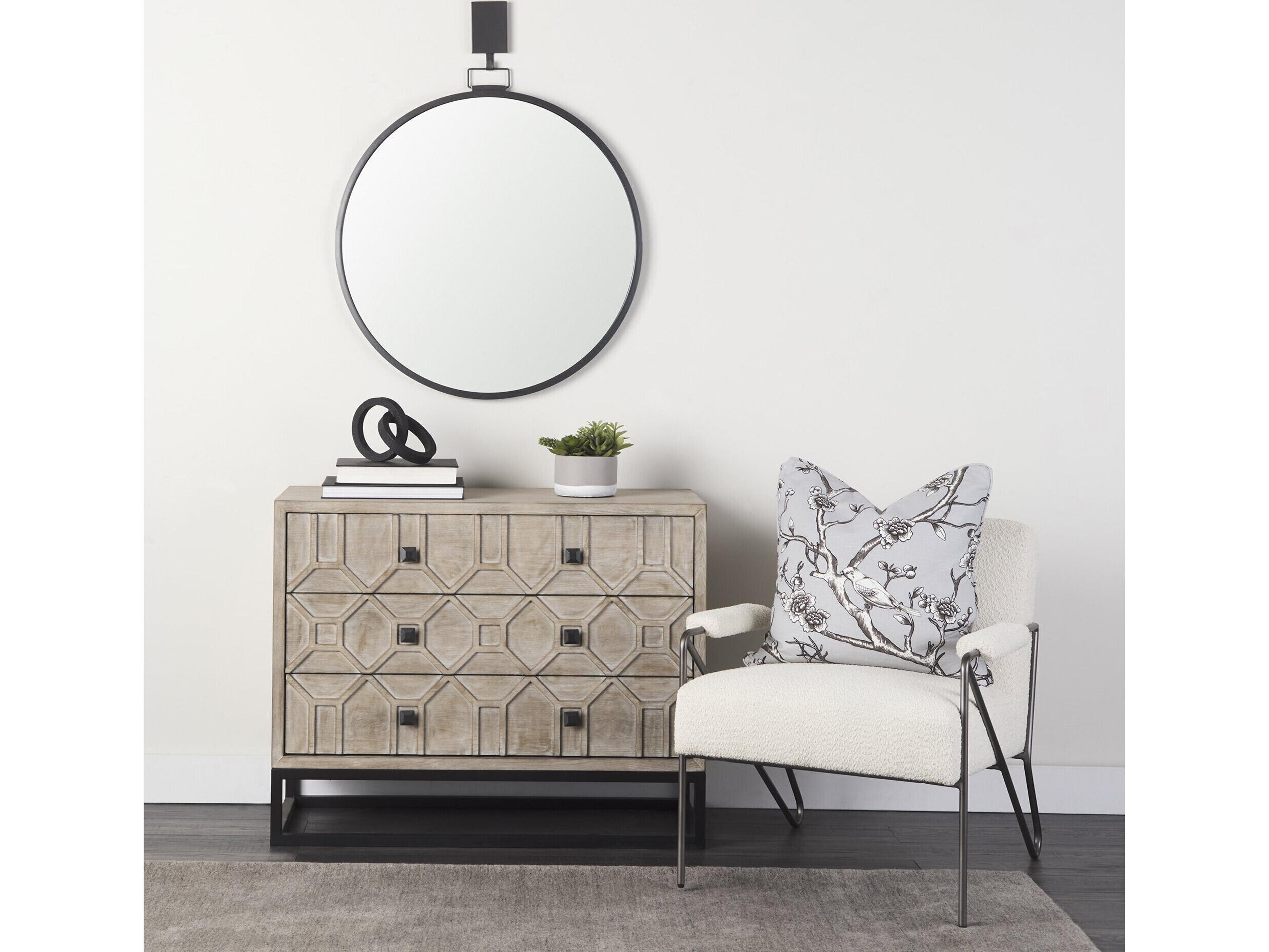 Mercana Rafiki Two Blackened Hammered Finish Metal Conjoined Circles