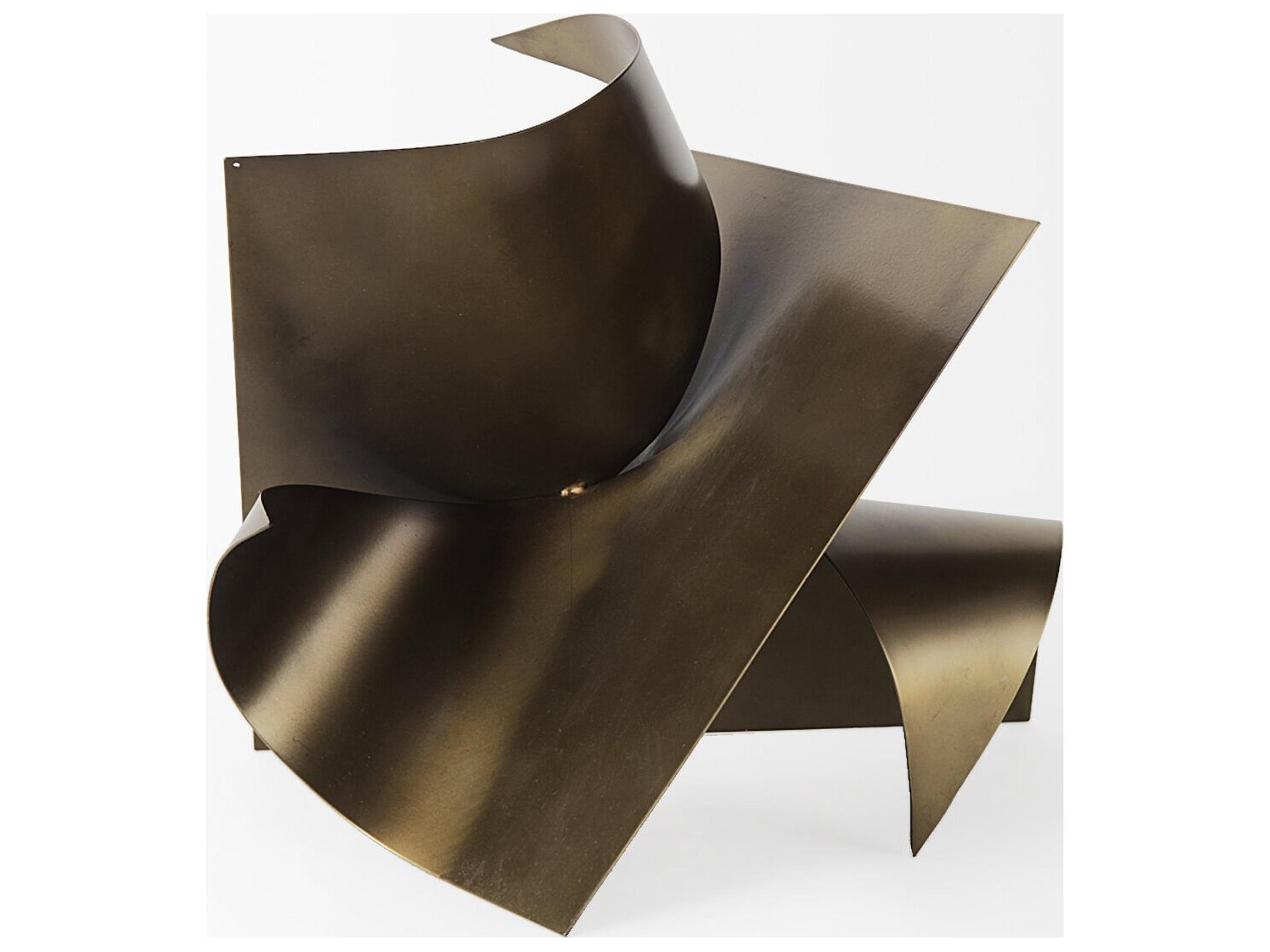 Mercana Francesca Antique Gold Metal Sculptural Decorative Object