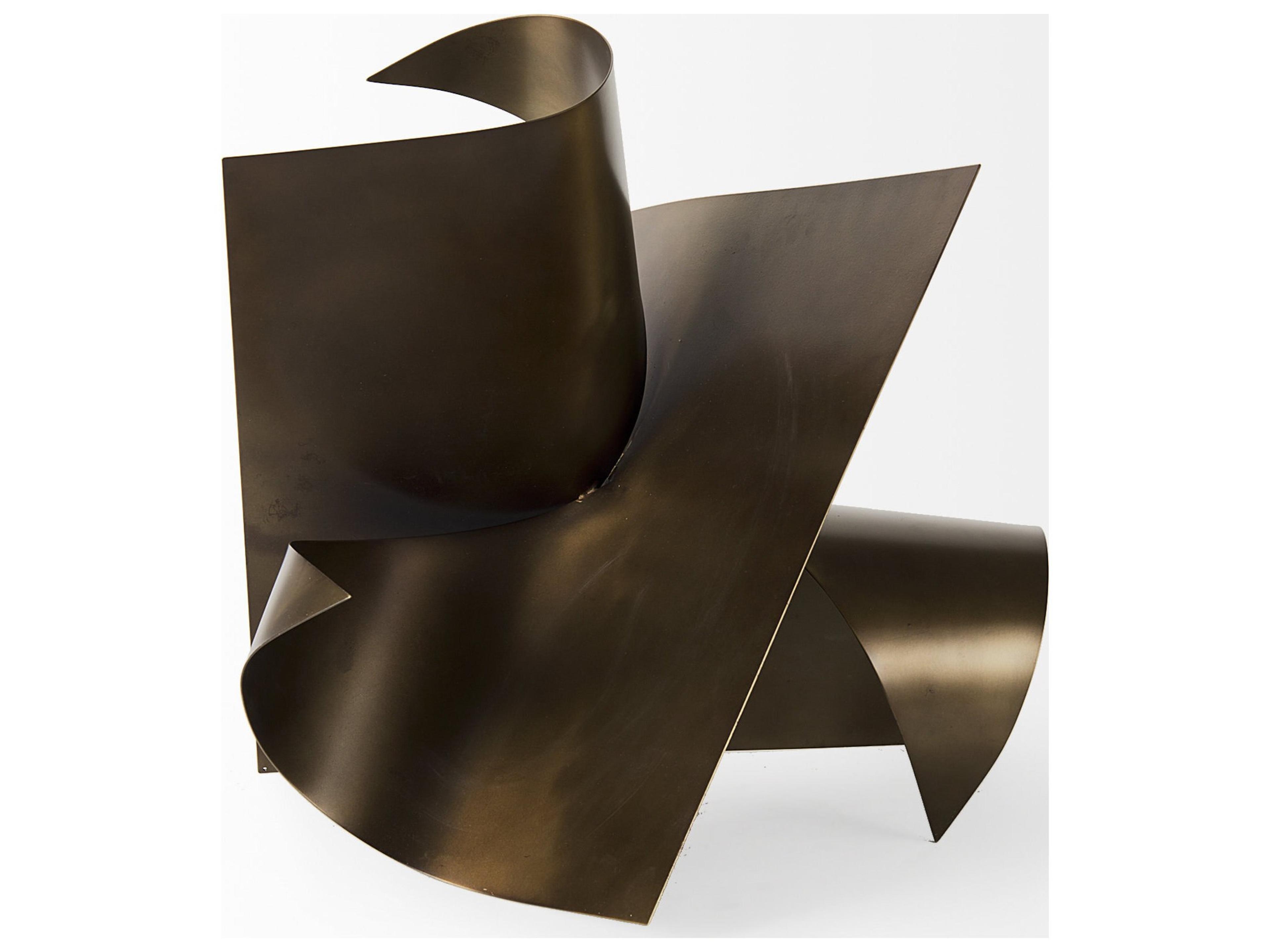 Mercana Francesca 18.1L x 18.1W x 18.1H Antique Gold Metal Sculptural Decorative Object