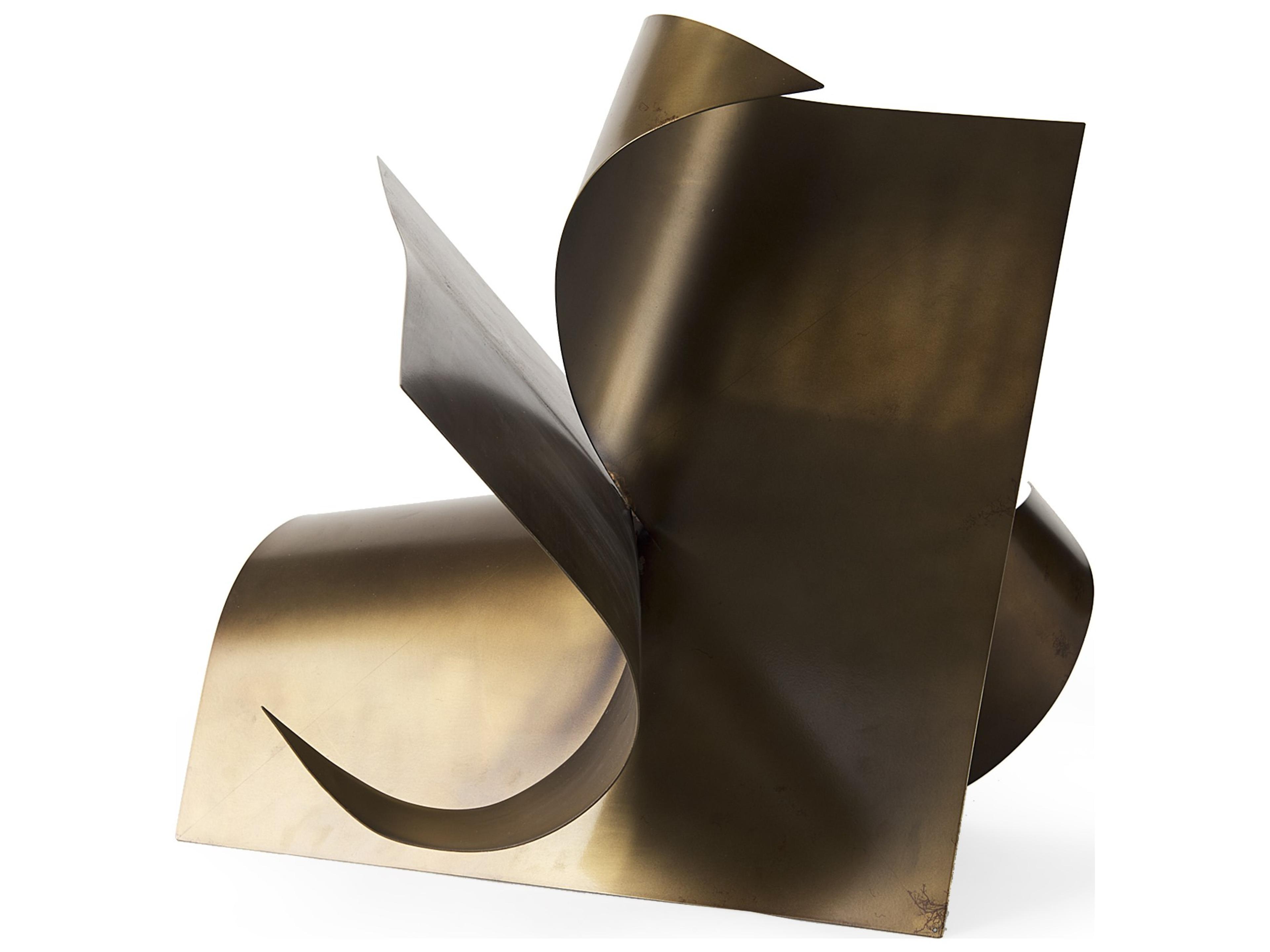 Francesca 18.1L x 18.1W x 18.1H Antique Gold Metal Sculptural Decorative Object