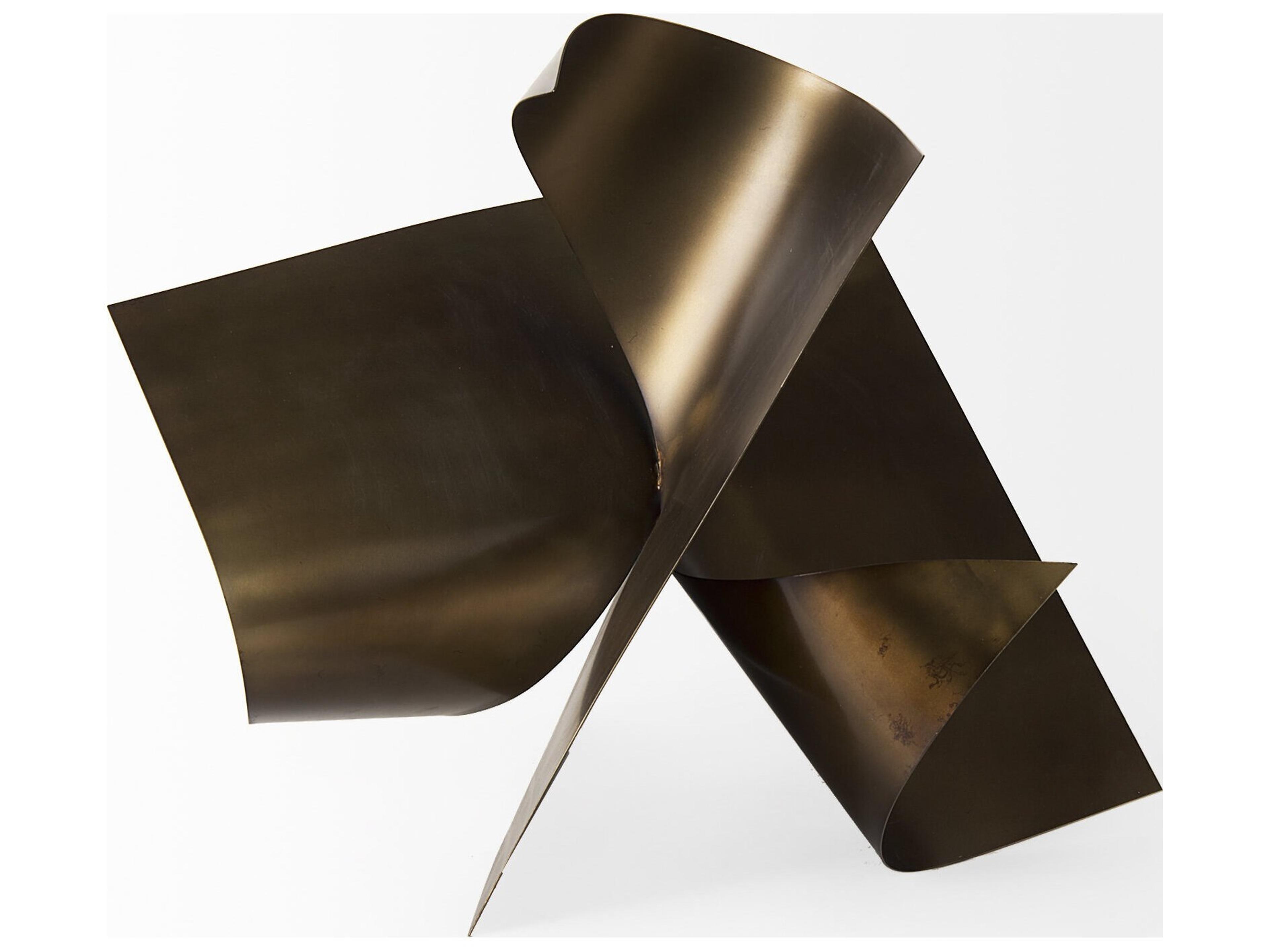 Mercana Francesca 18.1L x 18.1W x 18.1H Antique Gold Metal Sculptural Decorative Object