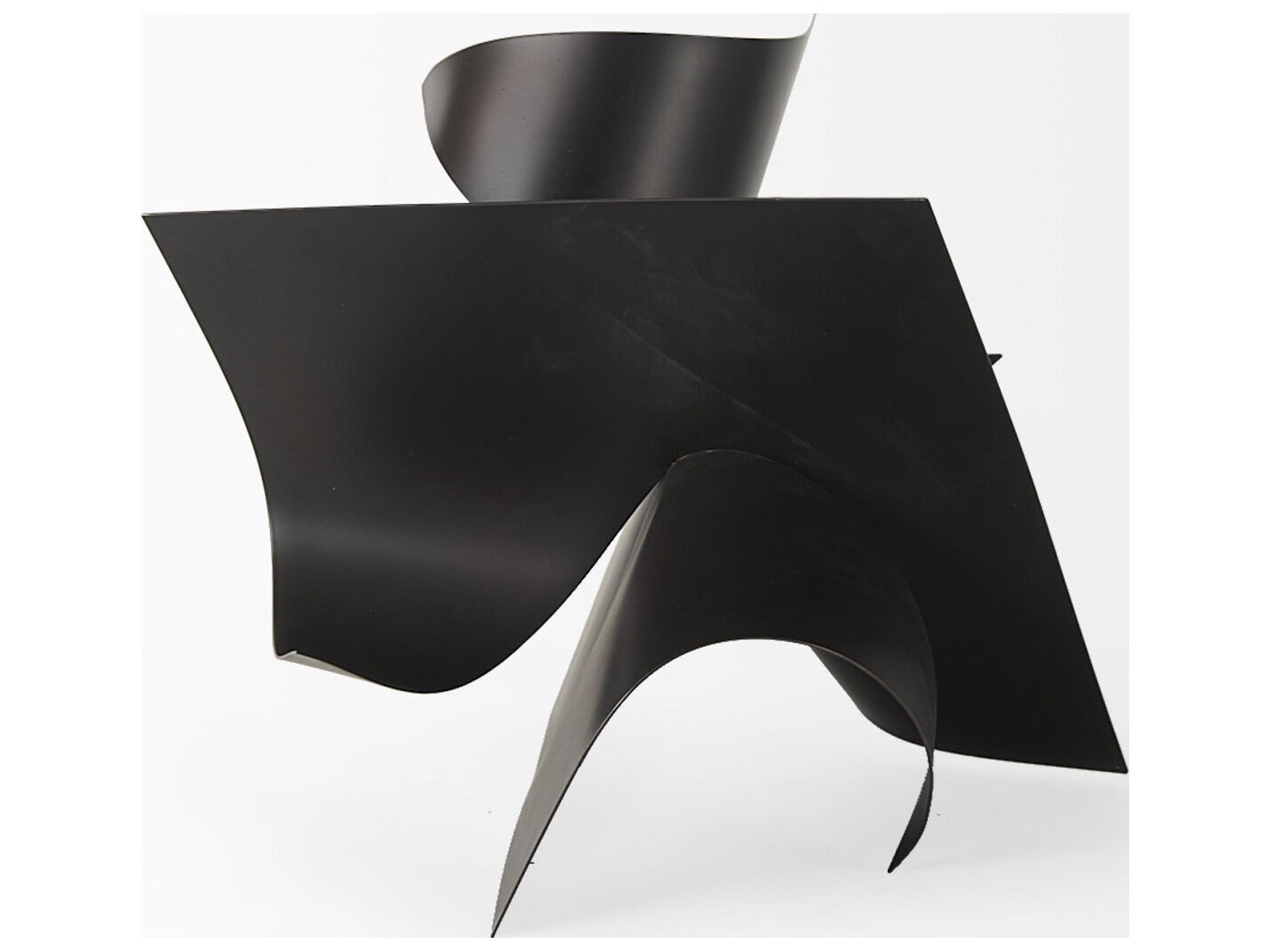 Mercana Francesca 11.8L x 11.8W x 11.8H Black Metal Sculptural Decorative Object