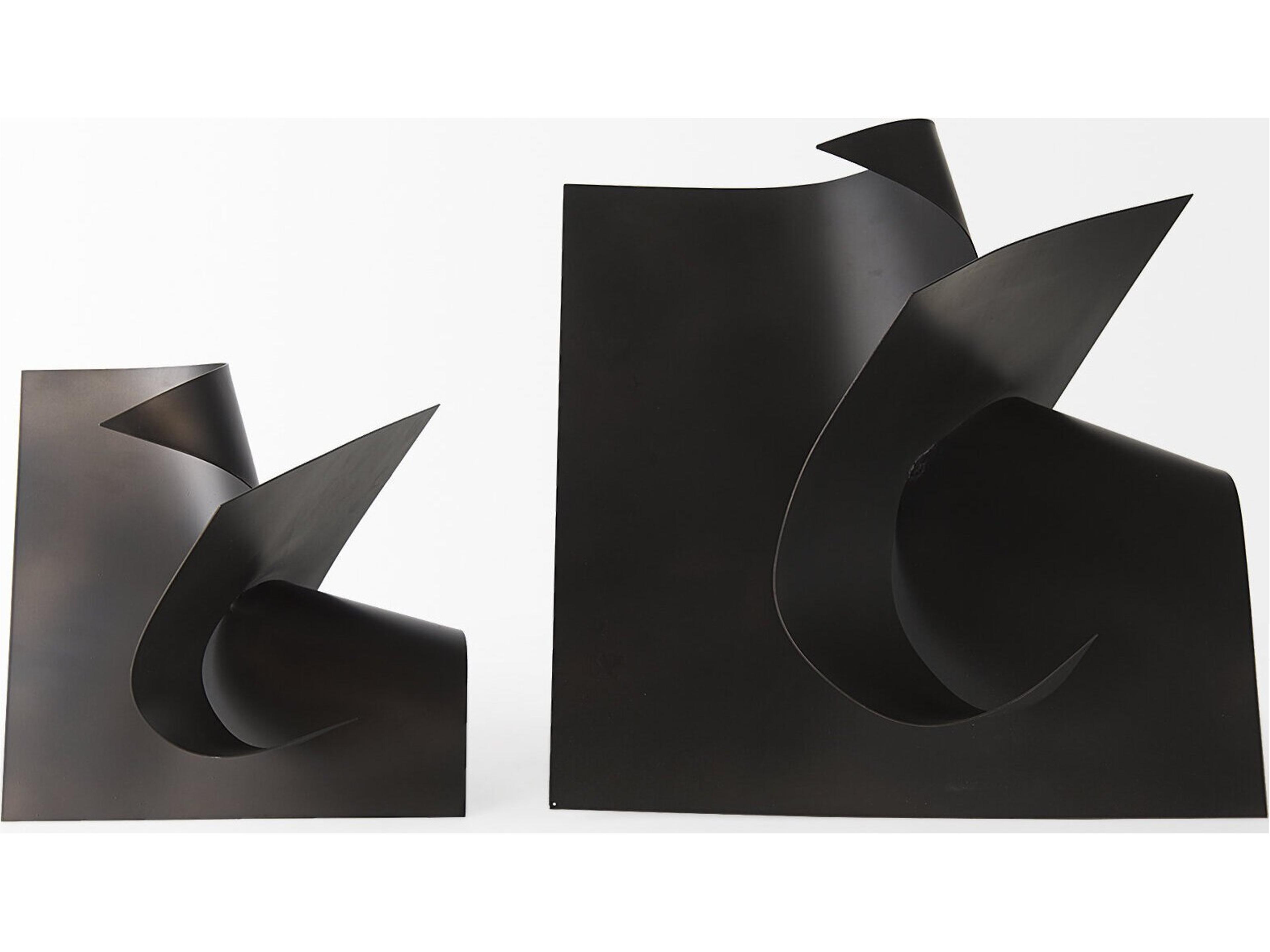 Mercana Francesca 18.1L x 18.1W x 18.1H Black Metal Sculptural Decorative Object