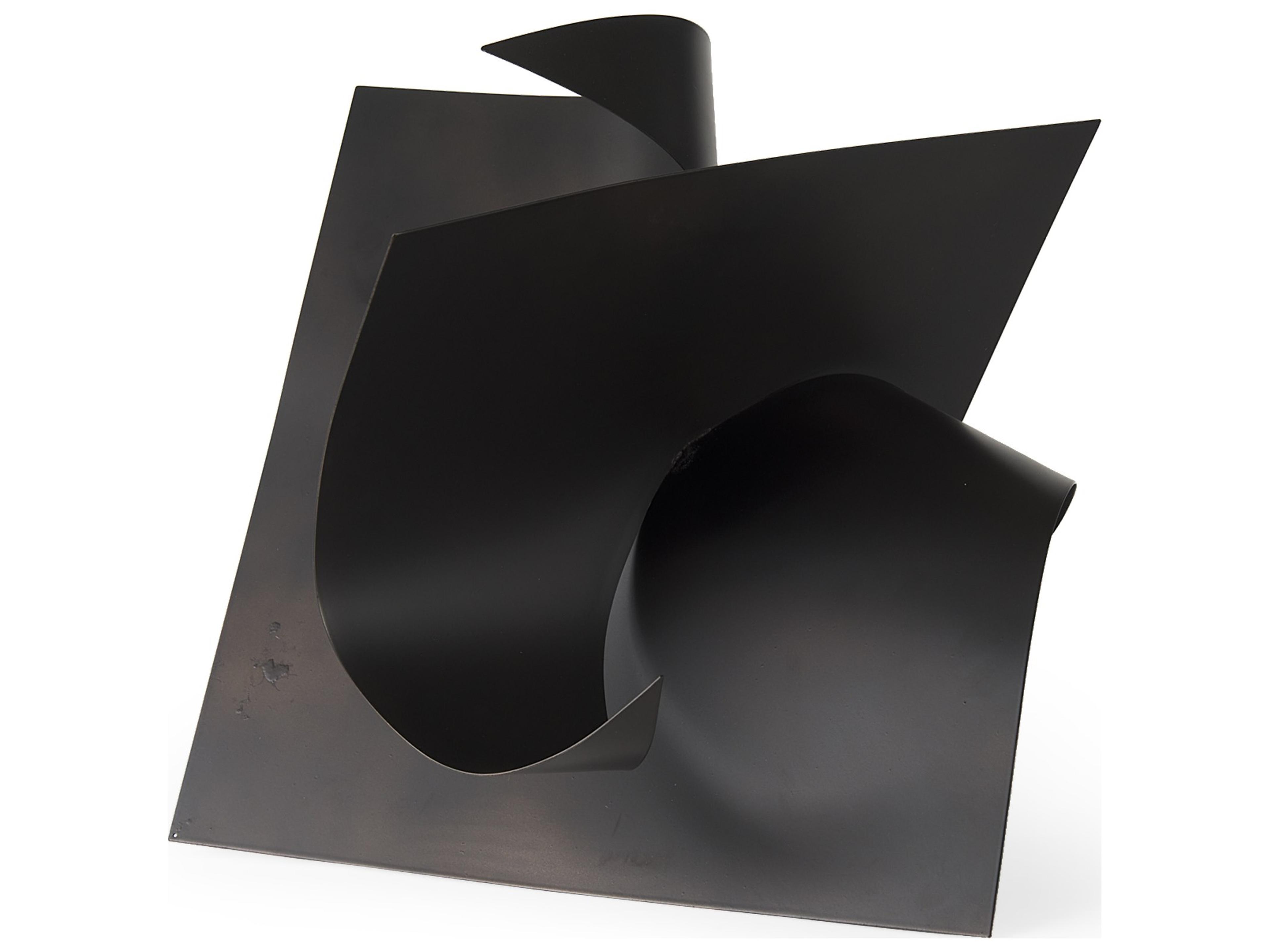 Francesca 18.1L x 18.1W x 18.1H Black Metal Sculptural Decorative Object