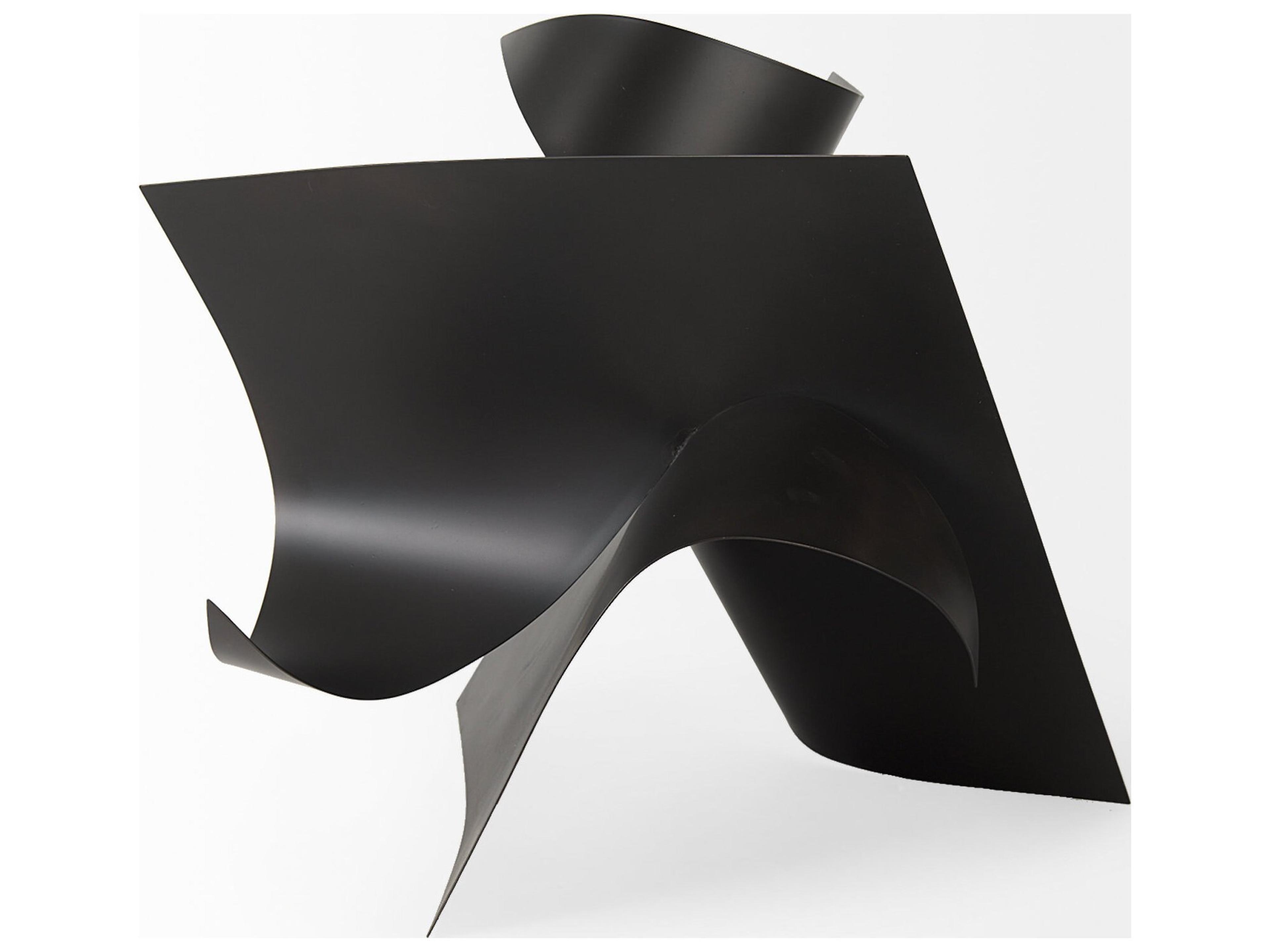 Mercana Francesca 18.1L x 18.1W x 18.1H Black Metal Sculptural Decorative Object