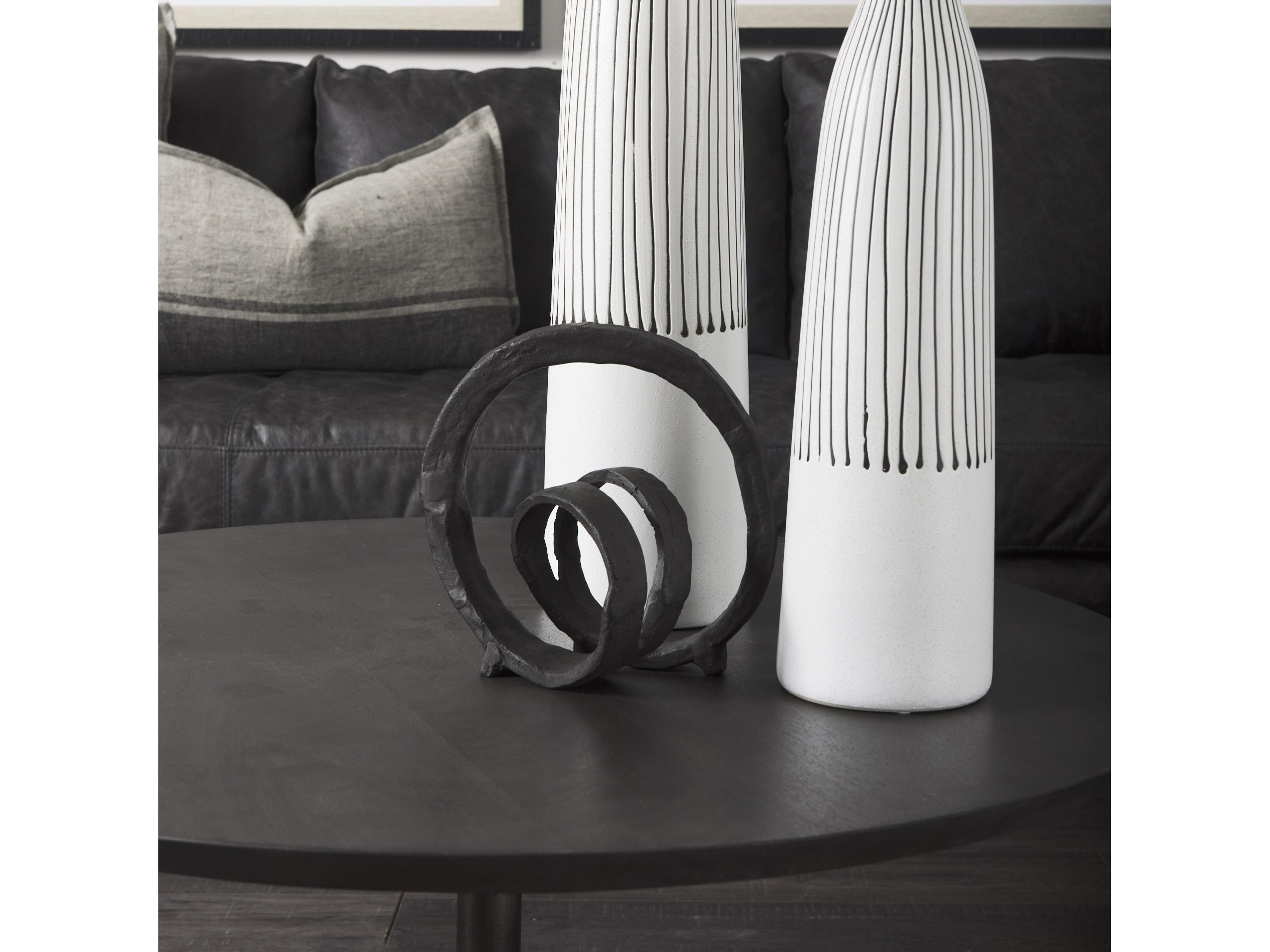 Mercana Stanislaw II Black Metal Infinite Ribbon Sculpture