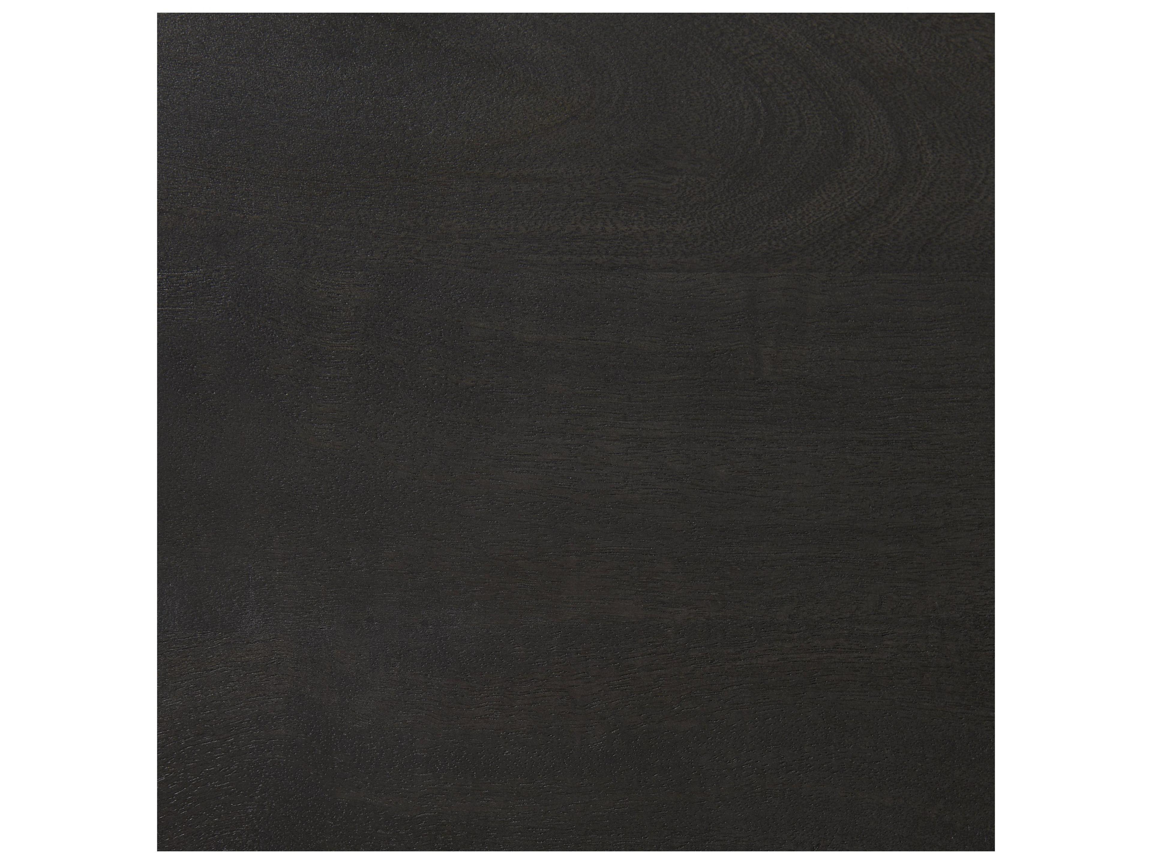 Mercana Kiran 17L x 17W x 30H Black Wood W/ Black Metal Base C-Shape Bar Stool