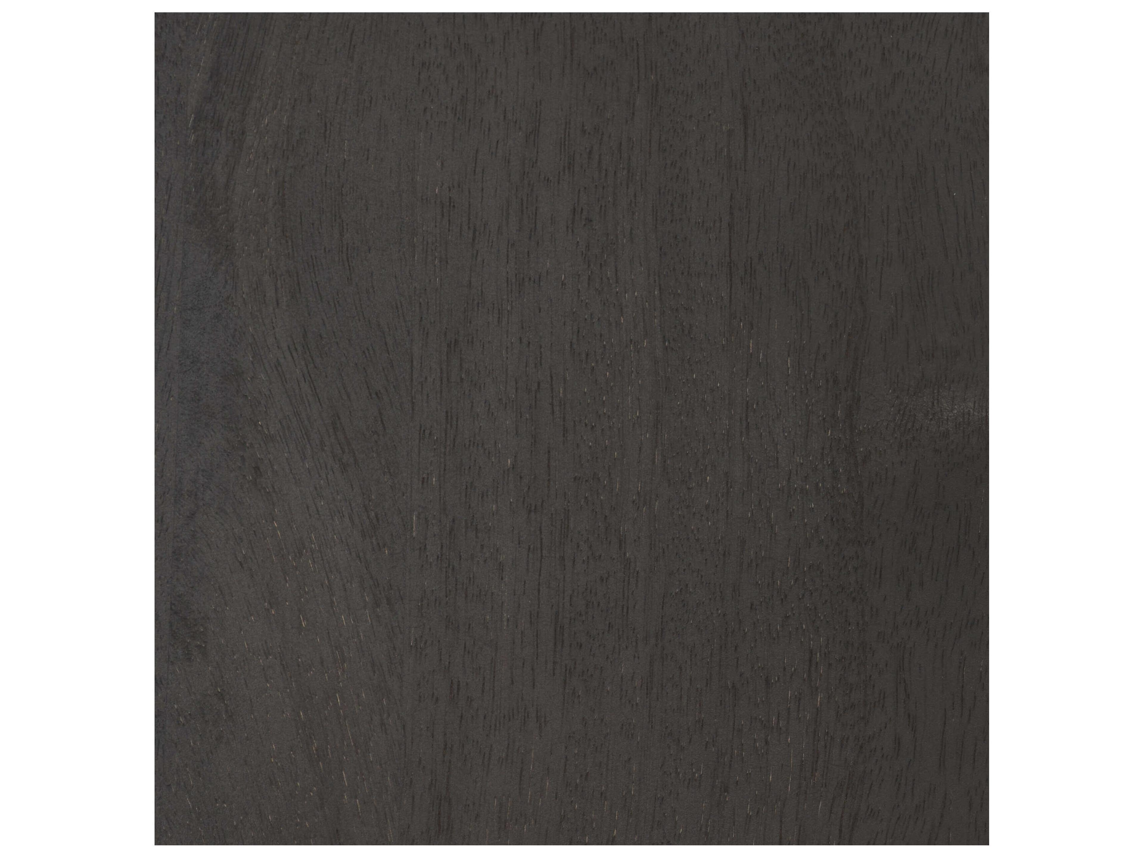 Mercana Kiran 17L x 17W x 26H Black Wood W/ Black Metal Base C-Shape Counter Stool