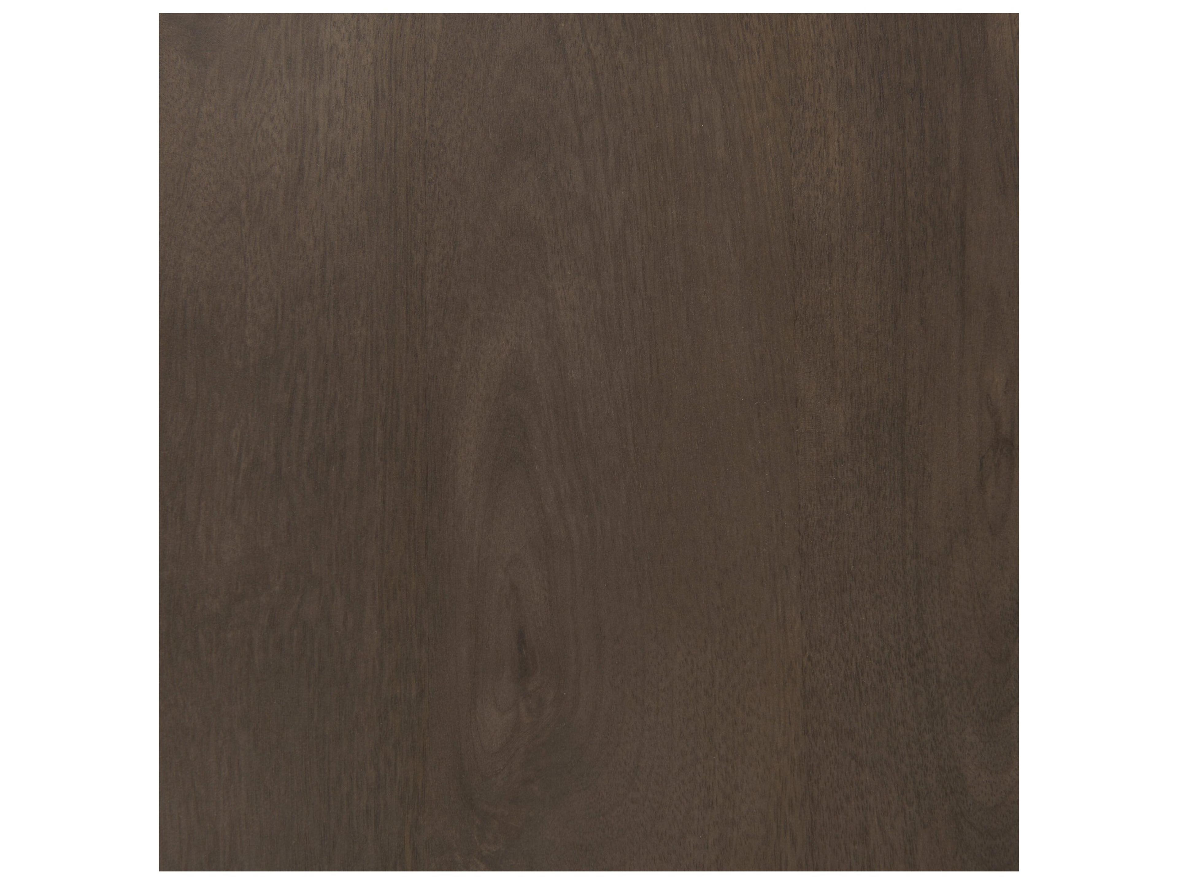 Mercana Faye I 48L x 48W x 30H Medium Brown Wood W/Antique Nickel Metal Base Round Dining Table