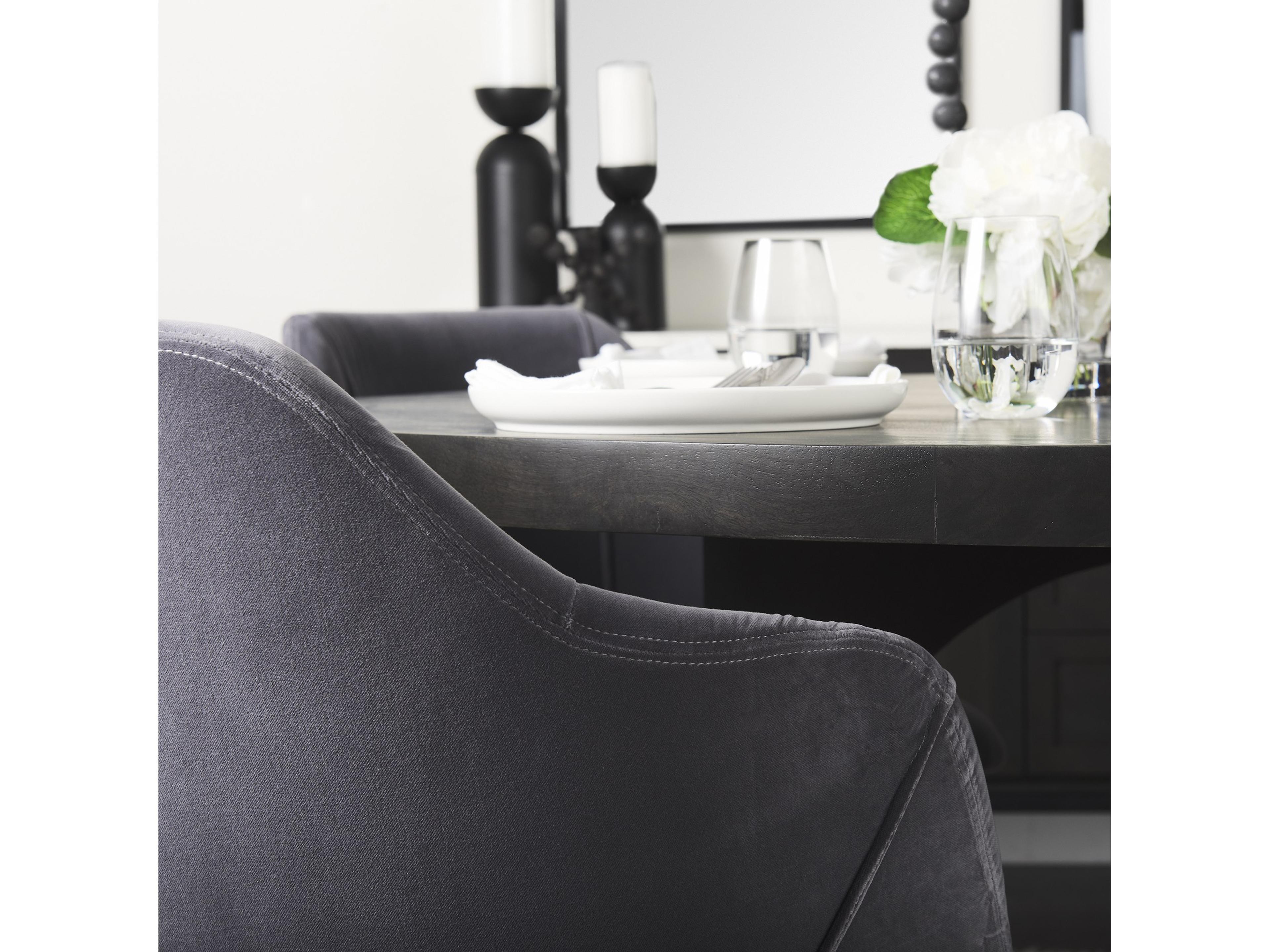 Mercana Liesl 54.L x 54.0W x 30.0H Black Wood W/ Circular Top Dining Table