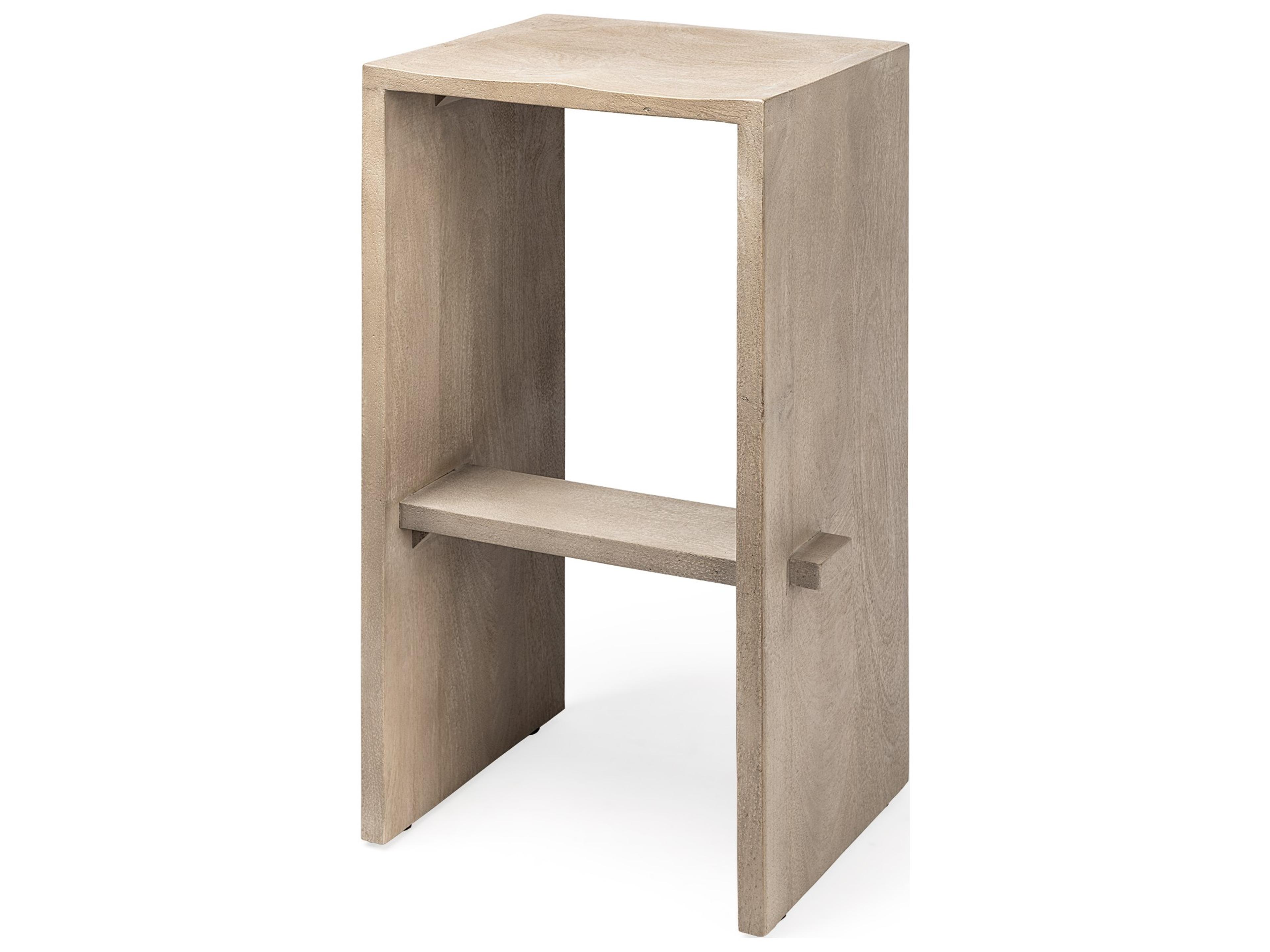 Aida 30" Seat Height Light Gray Wood Bar Stool