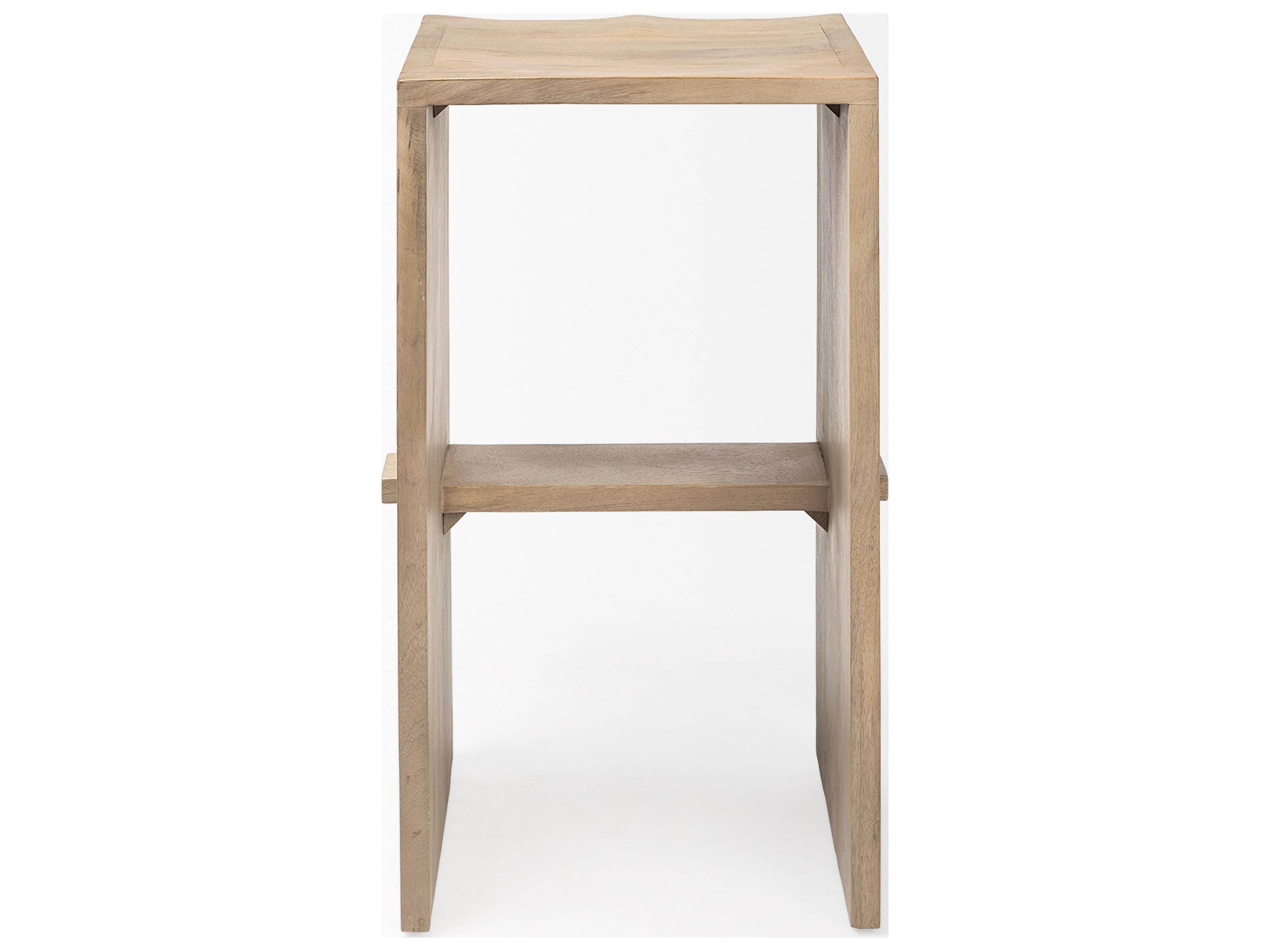 Mercana Aida 30" Seat Height Light Brown Wood Bar Stool