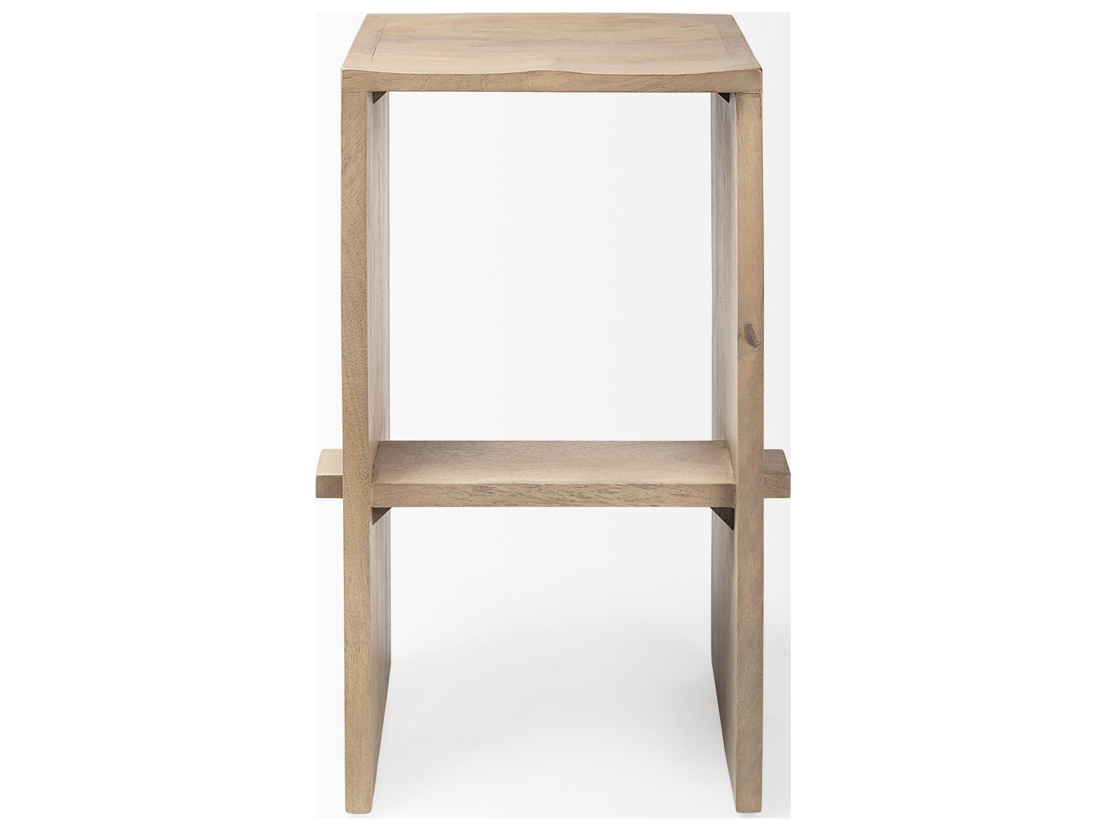 Mercana Aida 30" Seat Height Light Brown Wood Bar Stool