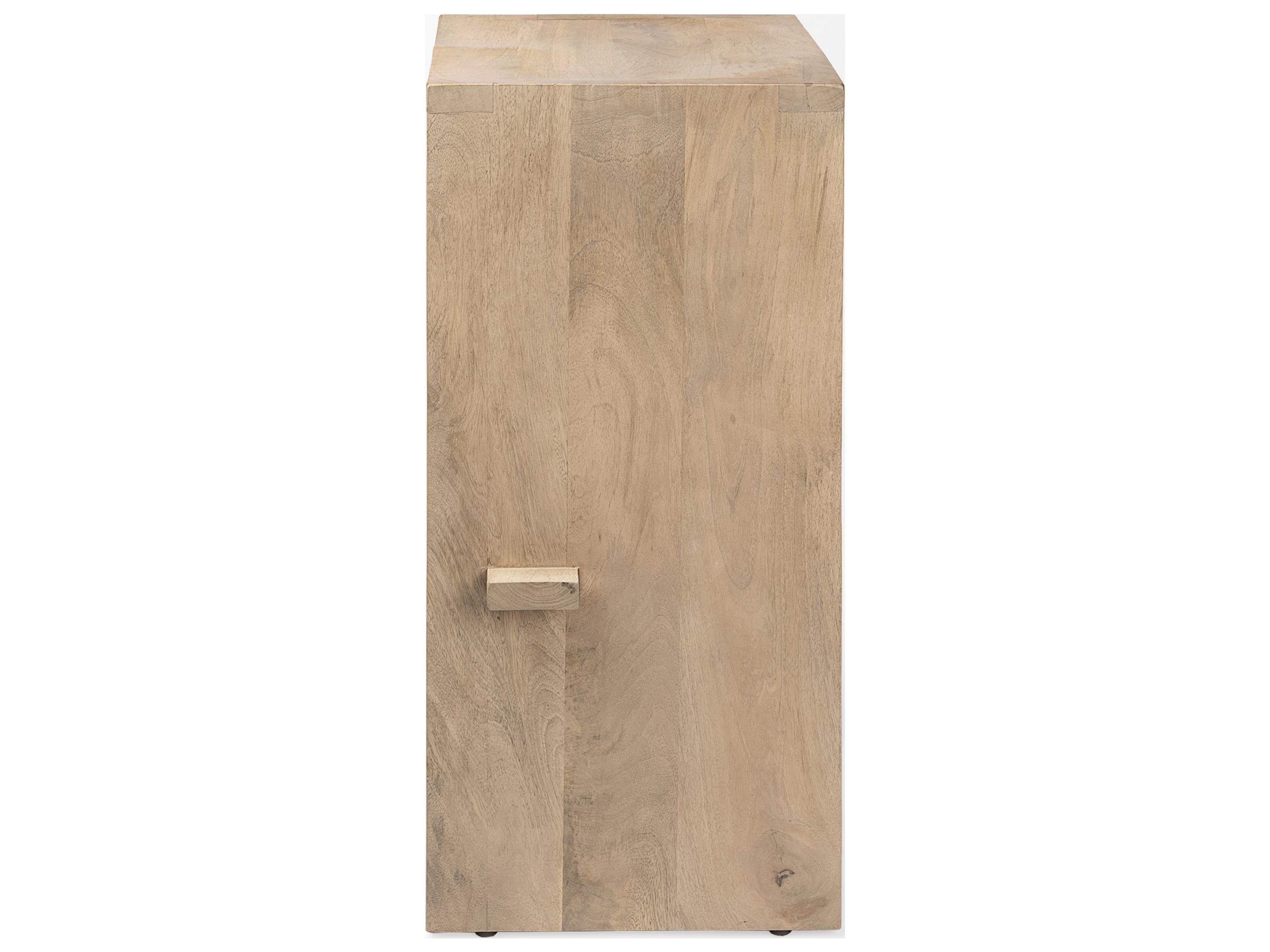 Mercana Aida 30" Seat Height Light Brown Wood Bar Stool