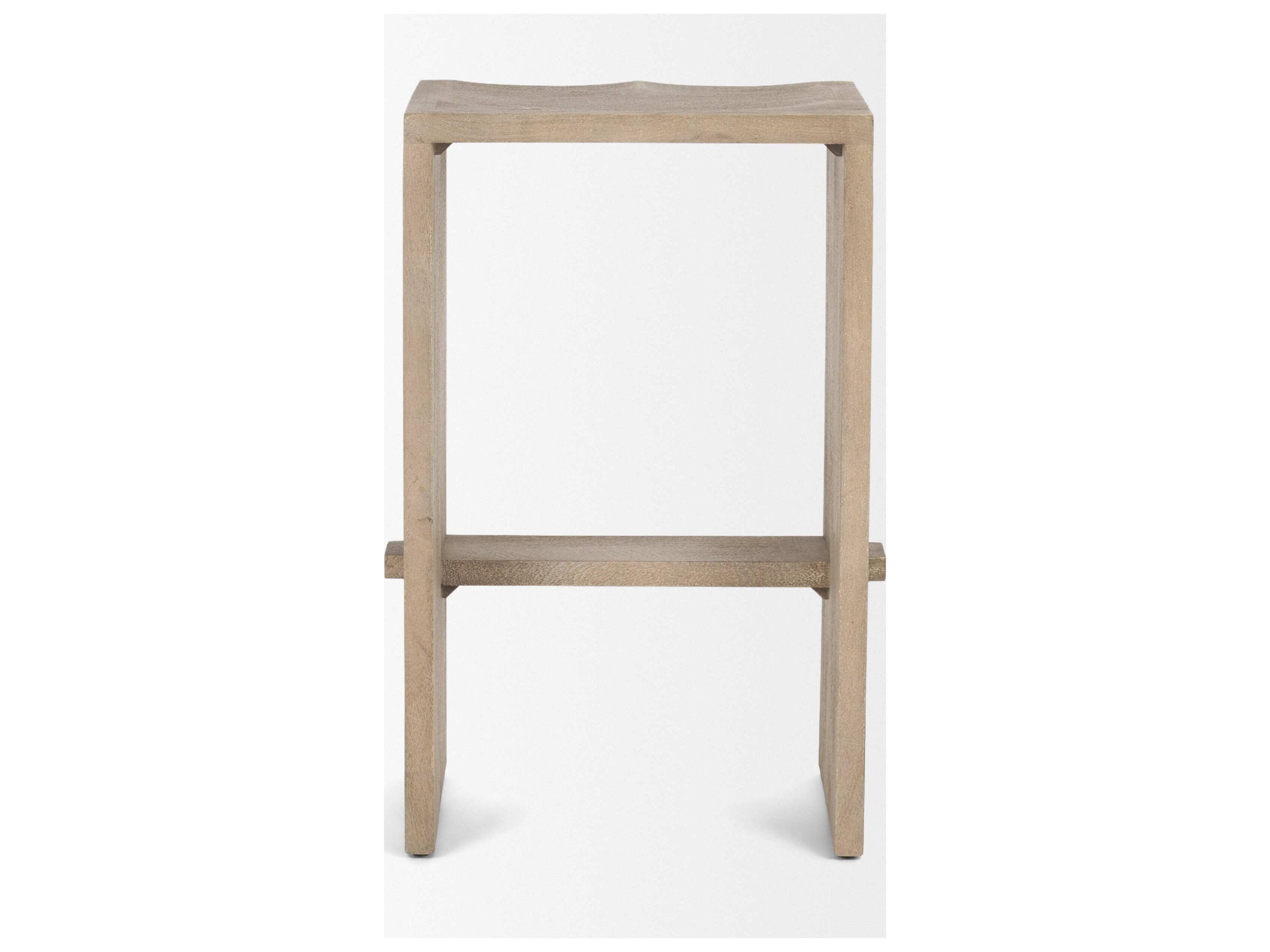 Mercana Aida 26" Seat Height Light Gray Wood Counter Stool