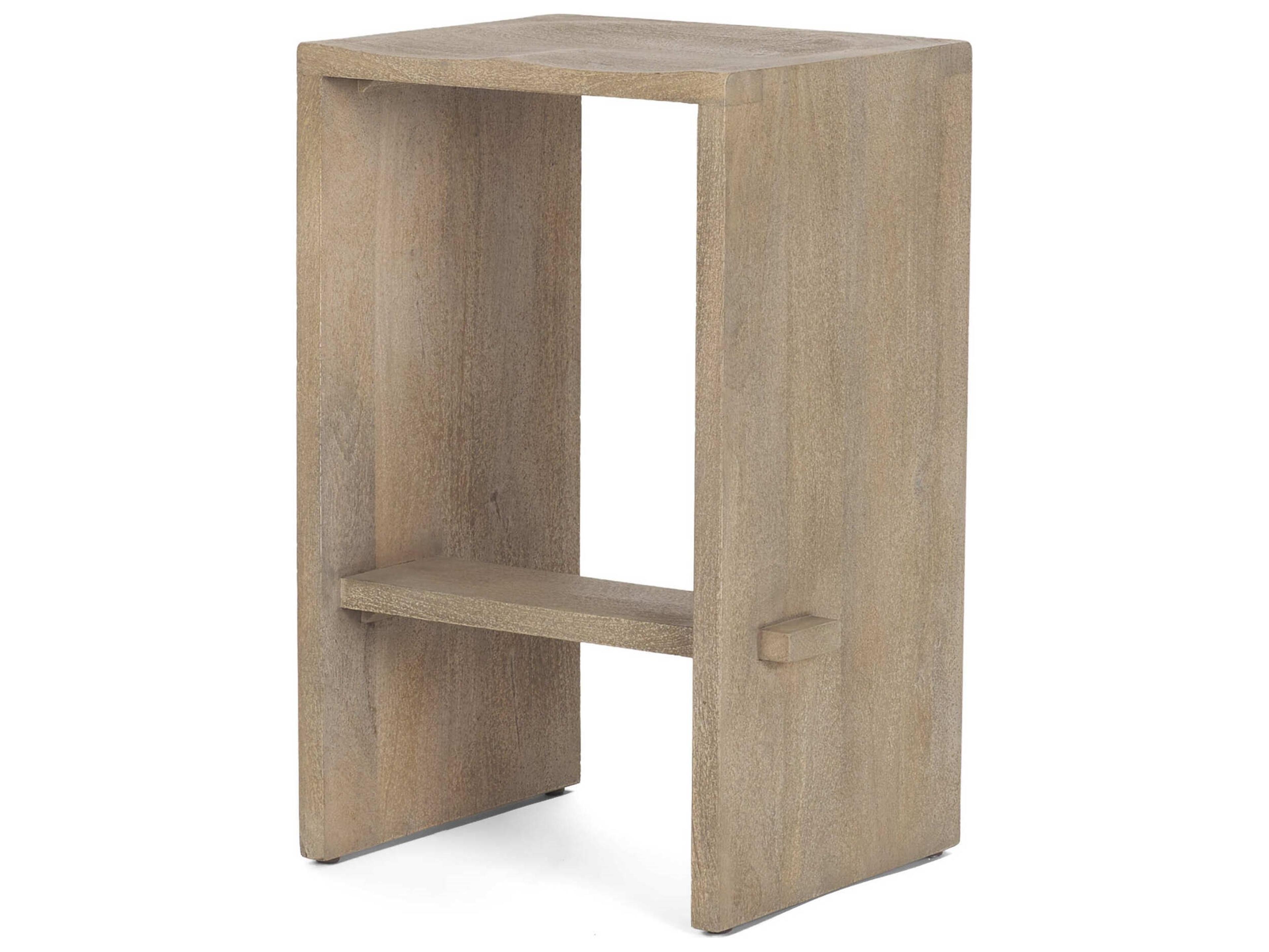 Aida 26" Seat Height Light Gray Wood Counter Stool