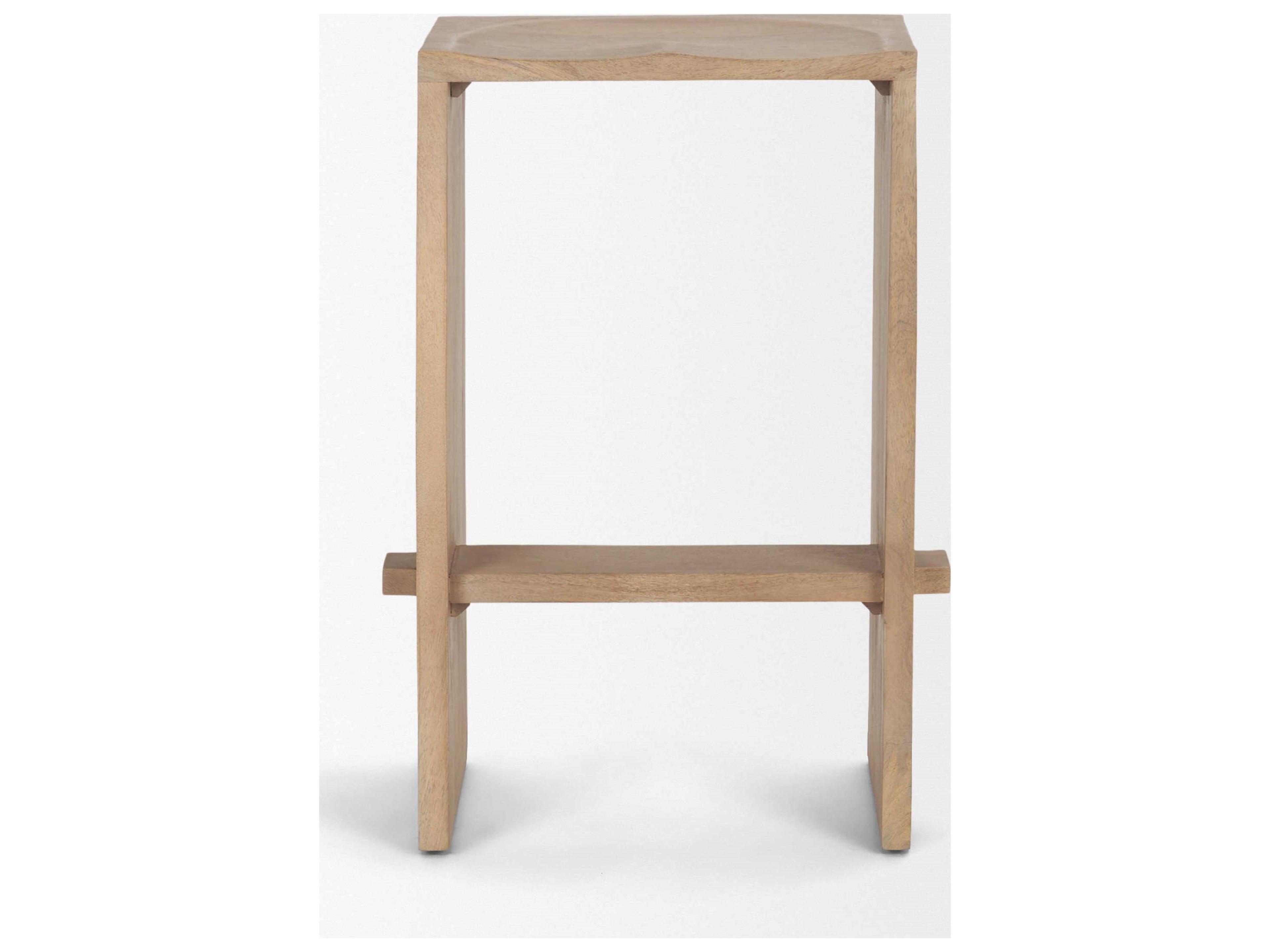 Mercana Aida 26" Seat Height Light Brown Wood Counter Stool