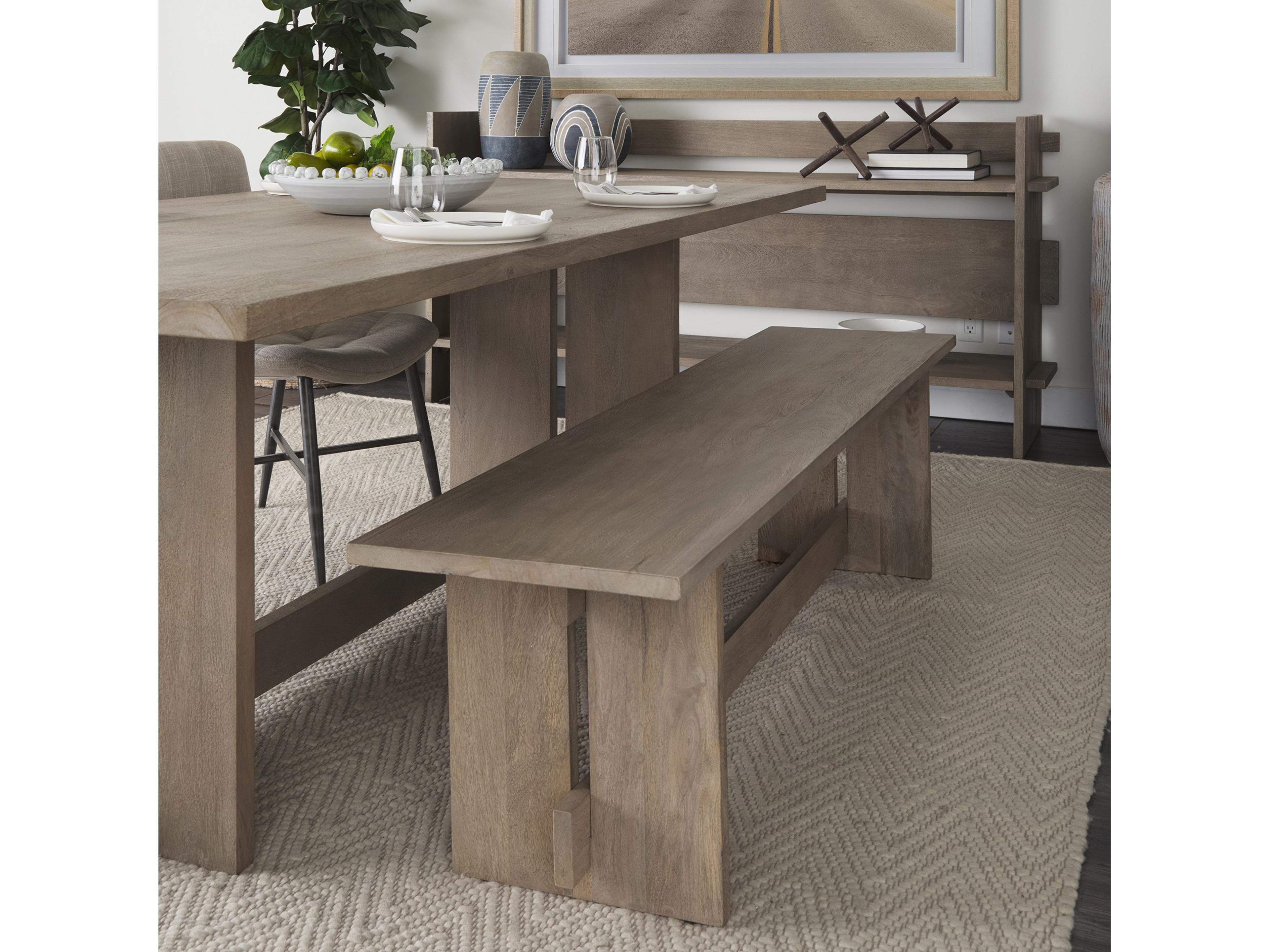 Mercana Aida 18H Light Gray Wood Dining Bench