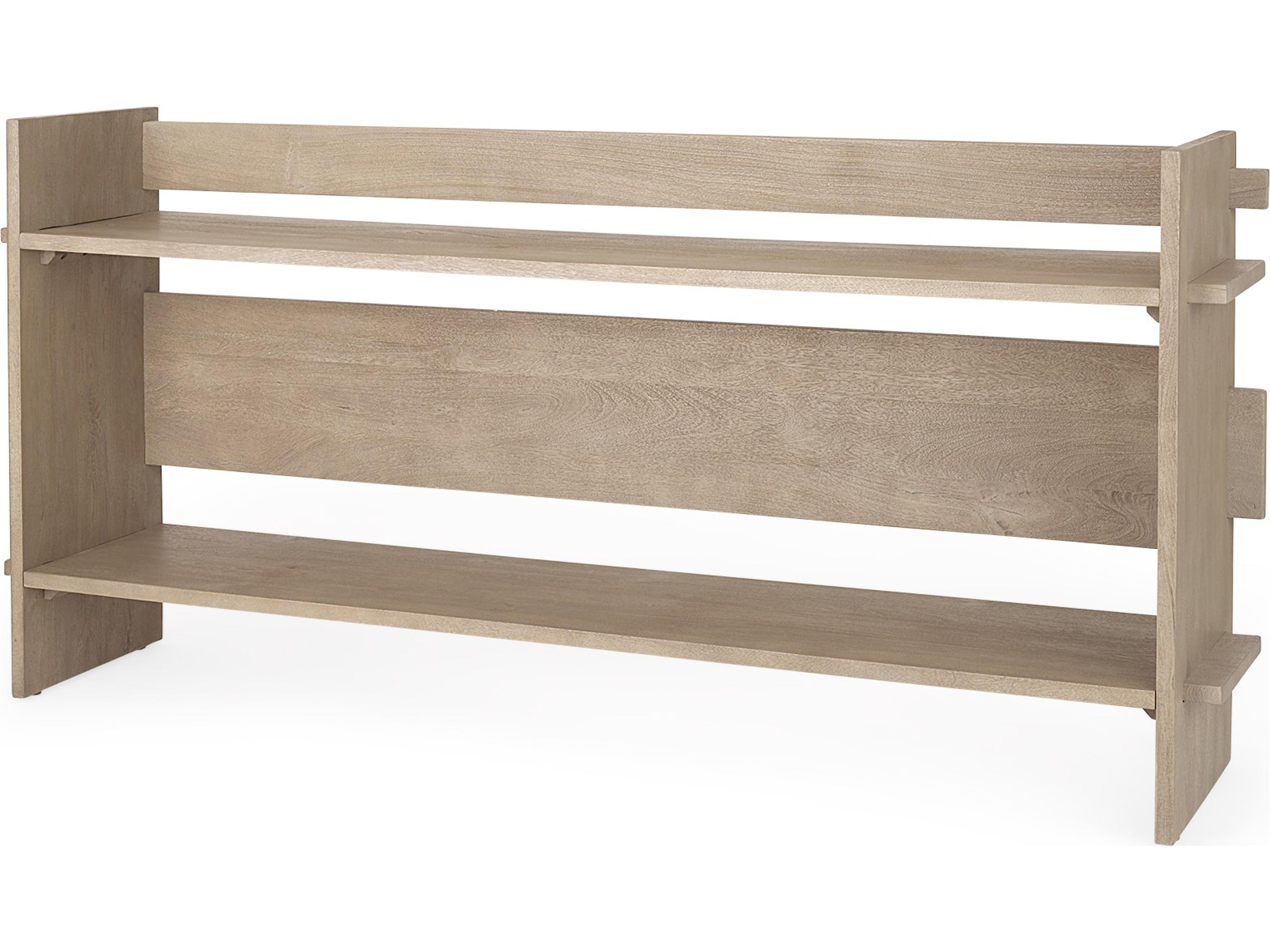 Aida Light Gray Wood Console Table