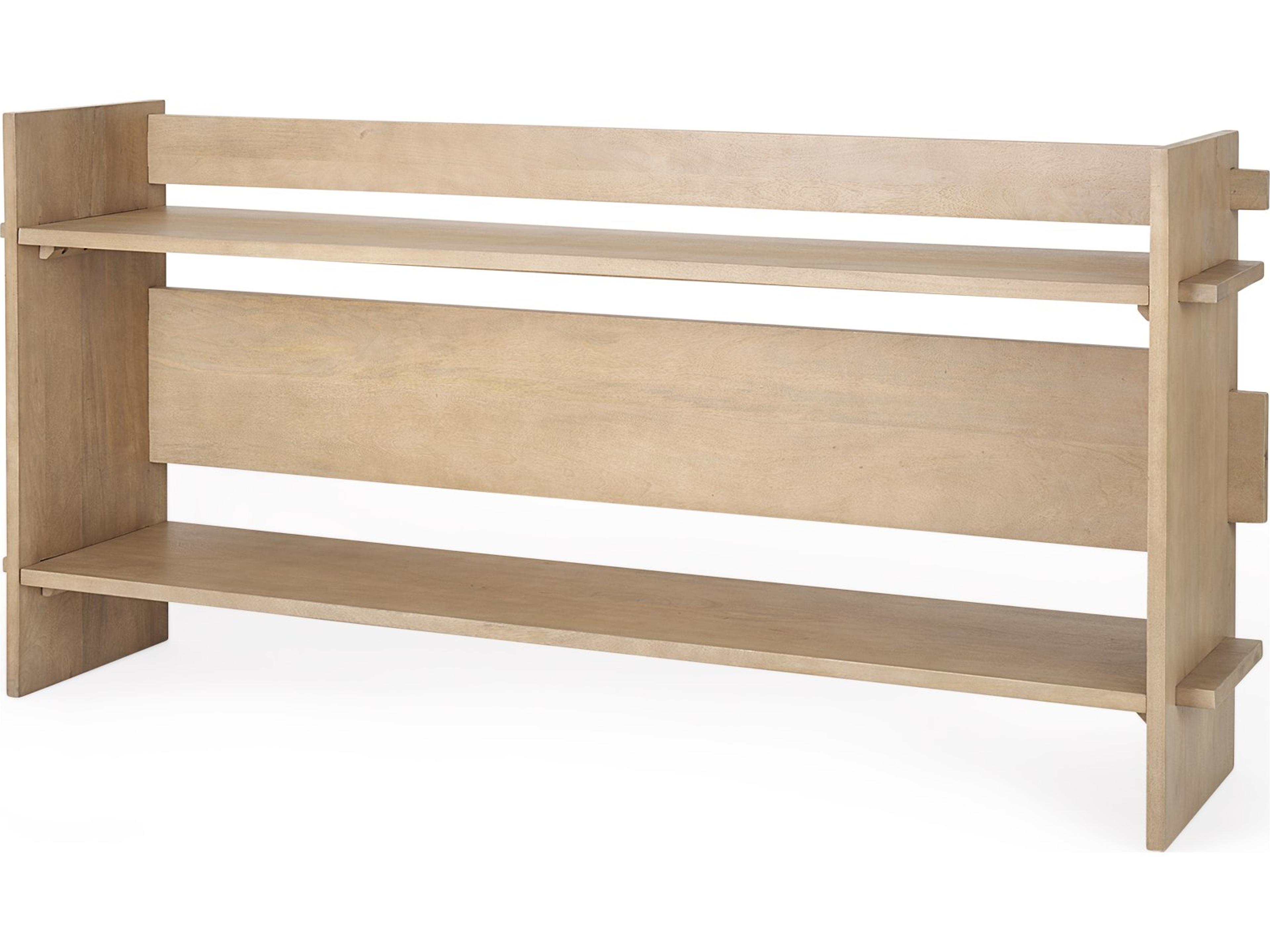 Aida Light Brown Wood Console Table