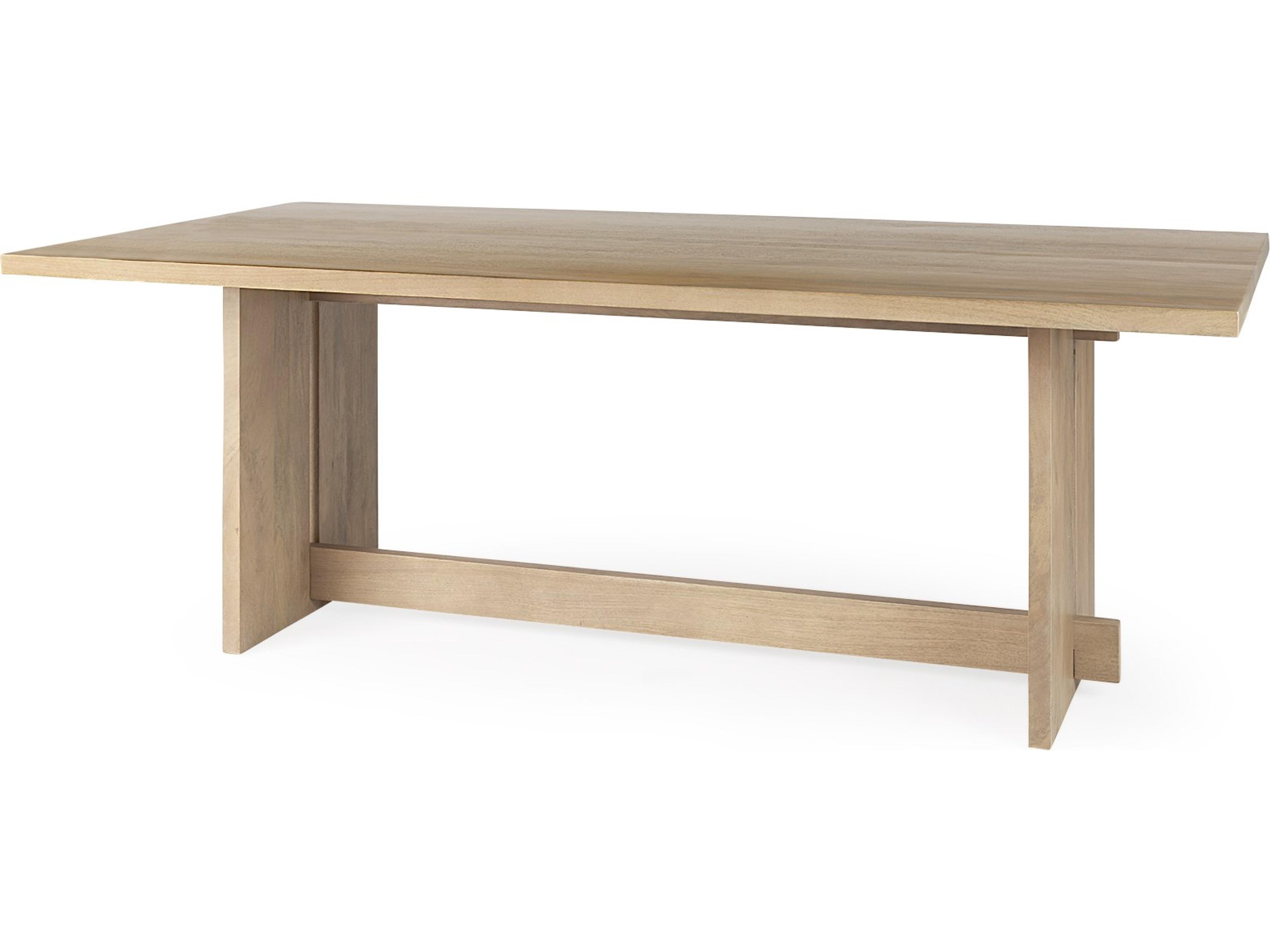 Aida 84L Light Brown Wood Dining Table