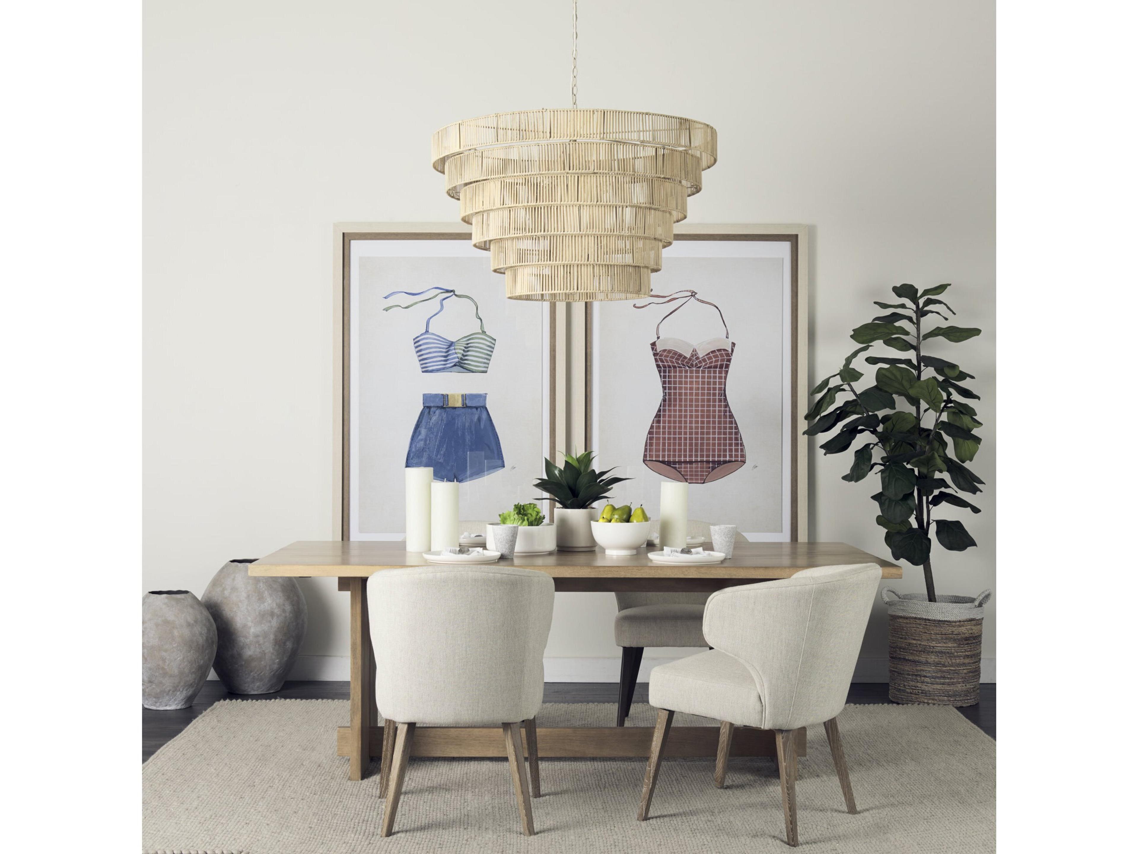 Mercana Aida 84L Light Brown Wood Dining Table