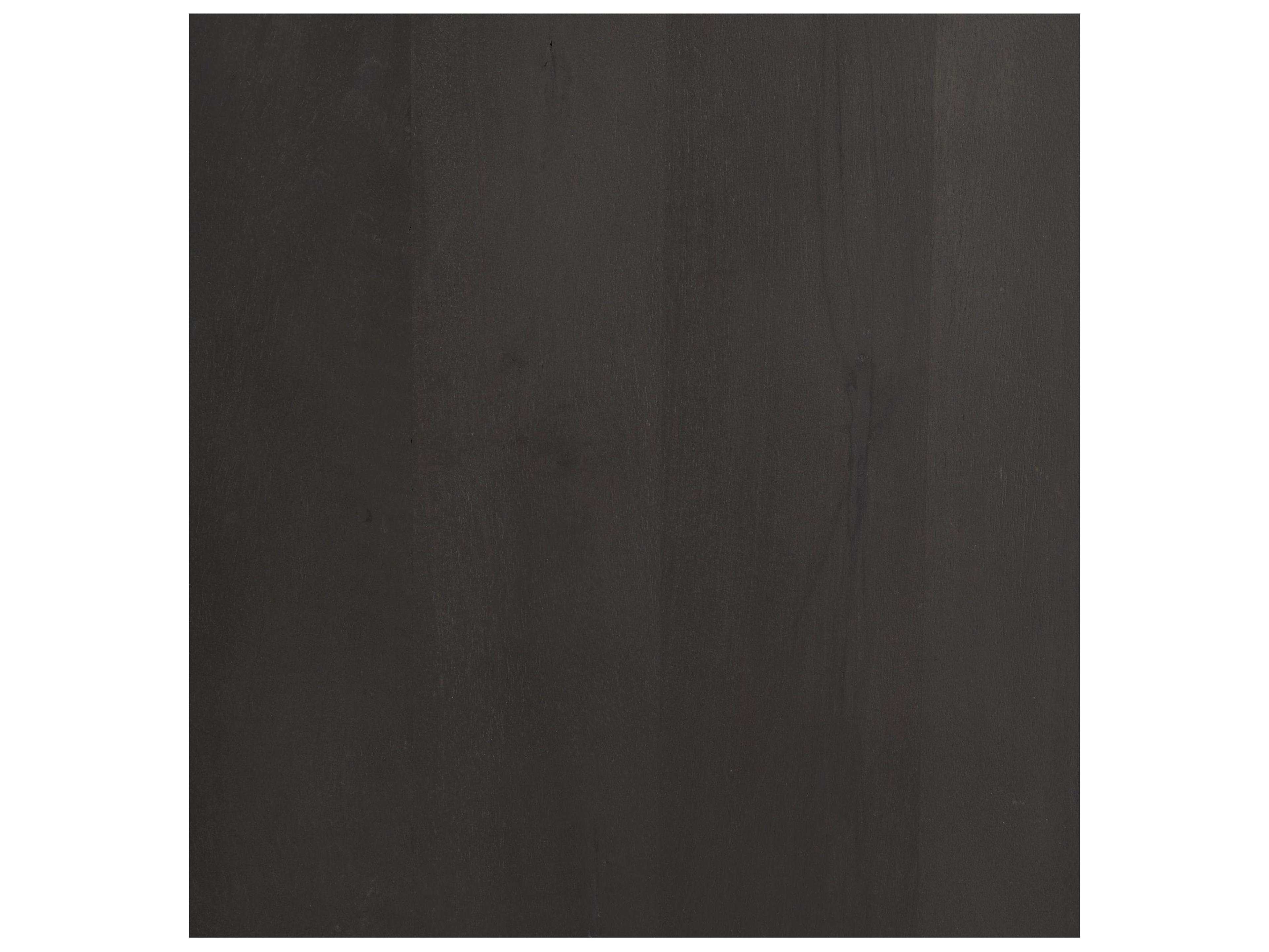 Mercana Divina Black-Brown Wood w/ White Marble Top and Black Metal Base Accent Cabinet