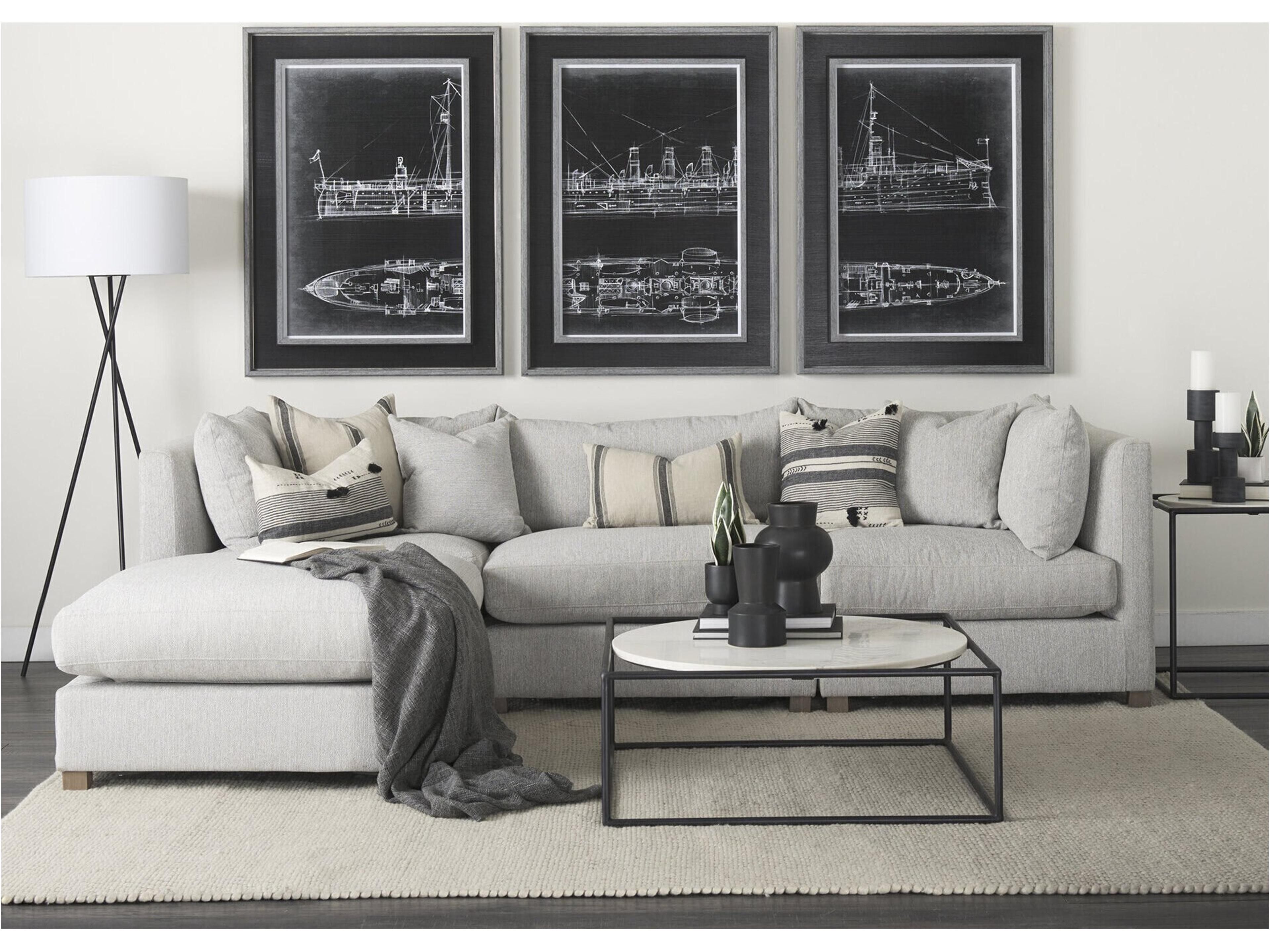 Mercana Austen 36L x 36W x 14.5H Round White Marble Top W/ Black Metal Frame Coffee Table