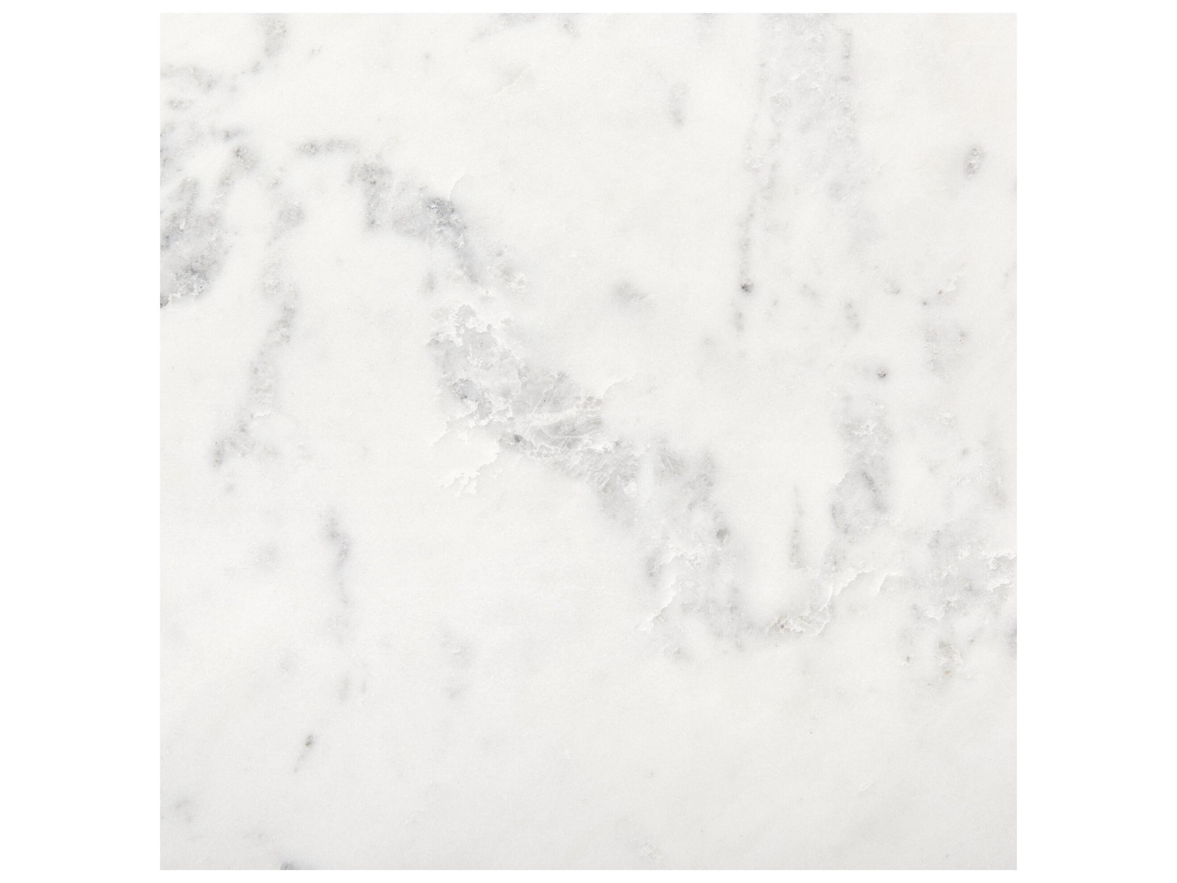 Mercana Austen 36L x 36W x 14.5H Round White Marble Top W/ Black Metal Frame Coffee Table