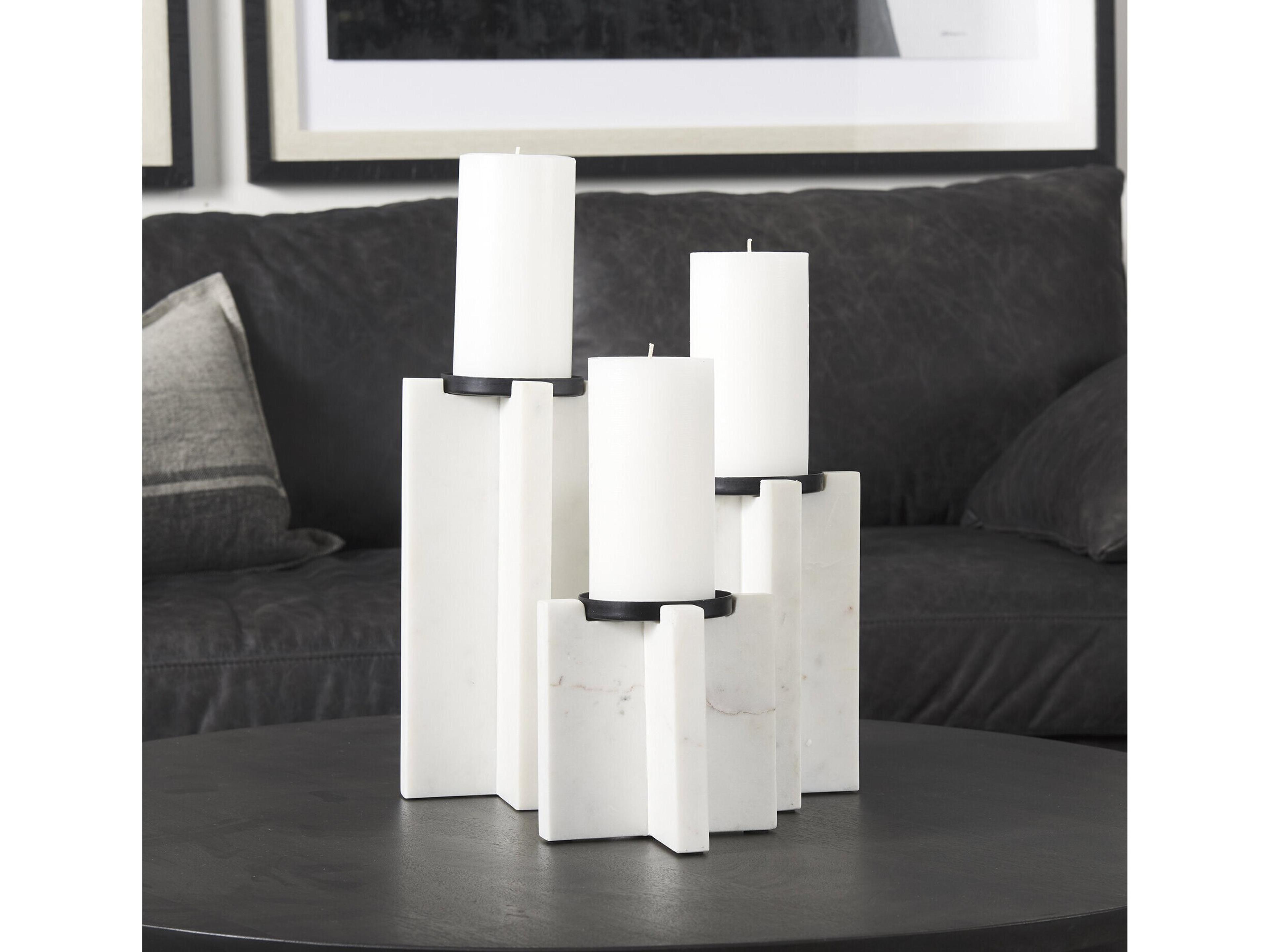 Mercana Sophia 5.5"L x 3.5"W x 8.0"H. Marble Candle Holder Medium