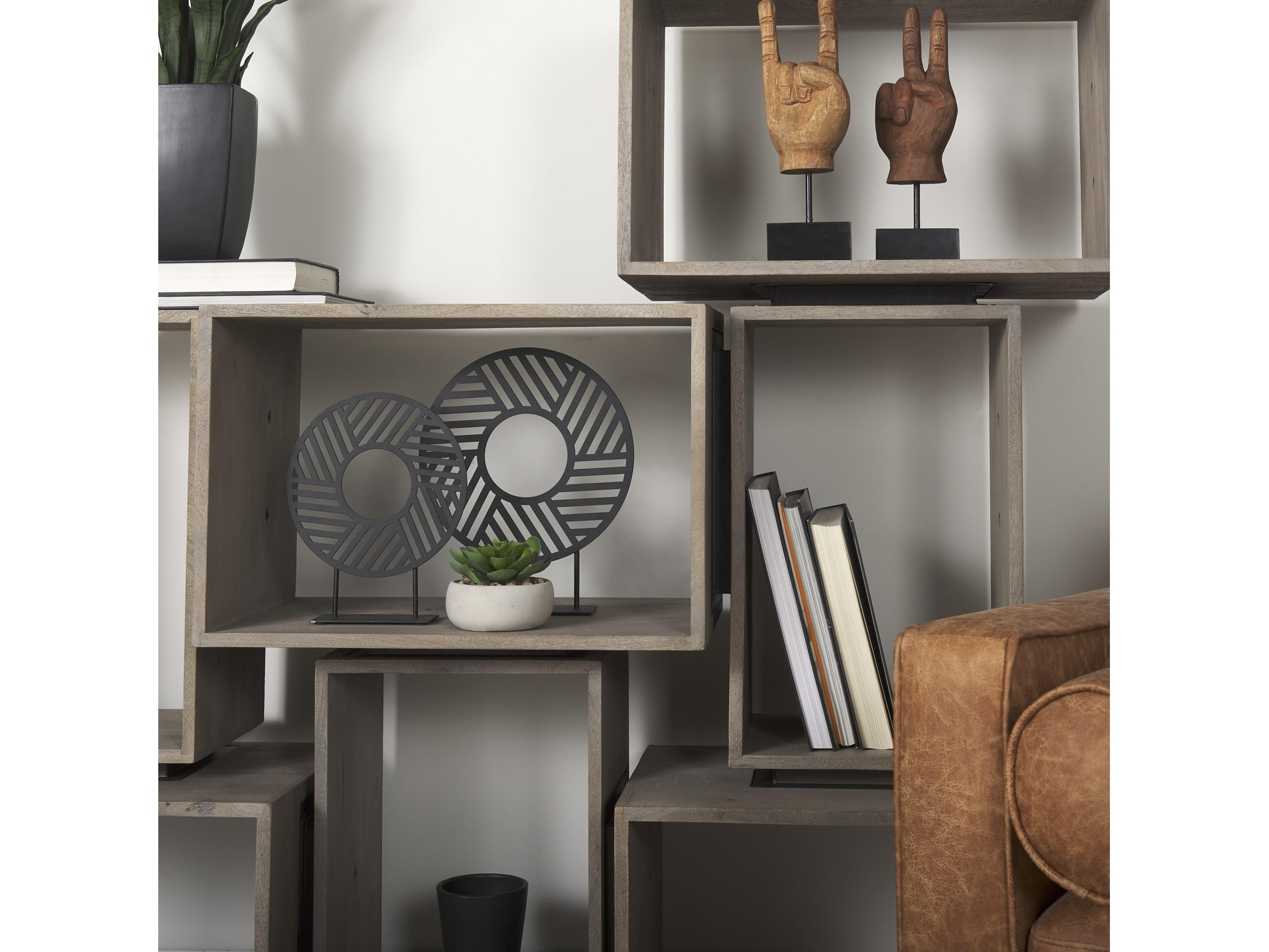 Mercana Simul (Set of 2) Light Brown Wood Modular Shelving Unit