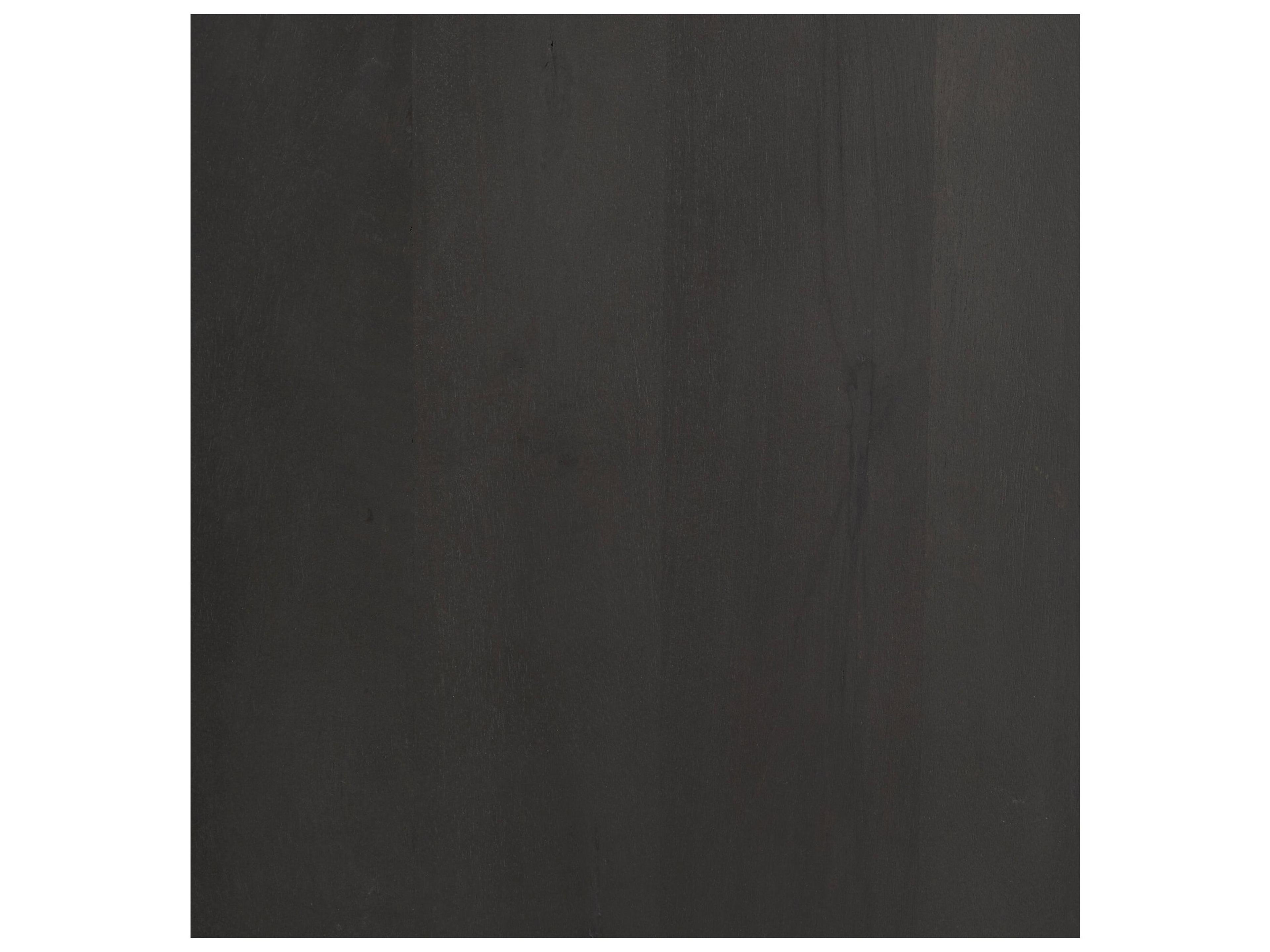 Mercana Divina Black-Brown Wood w/ White Marble Top and Black Metal Base 1 Drawer Side Table