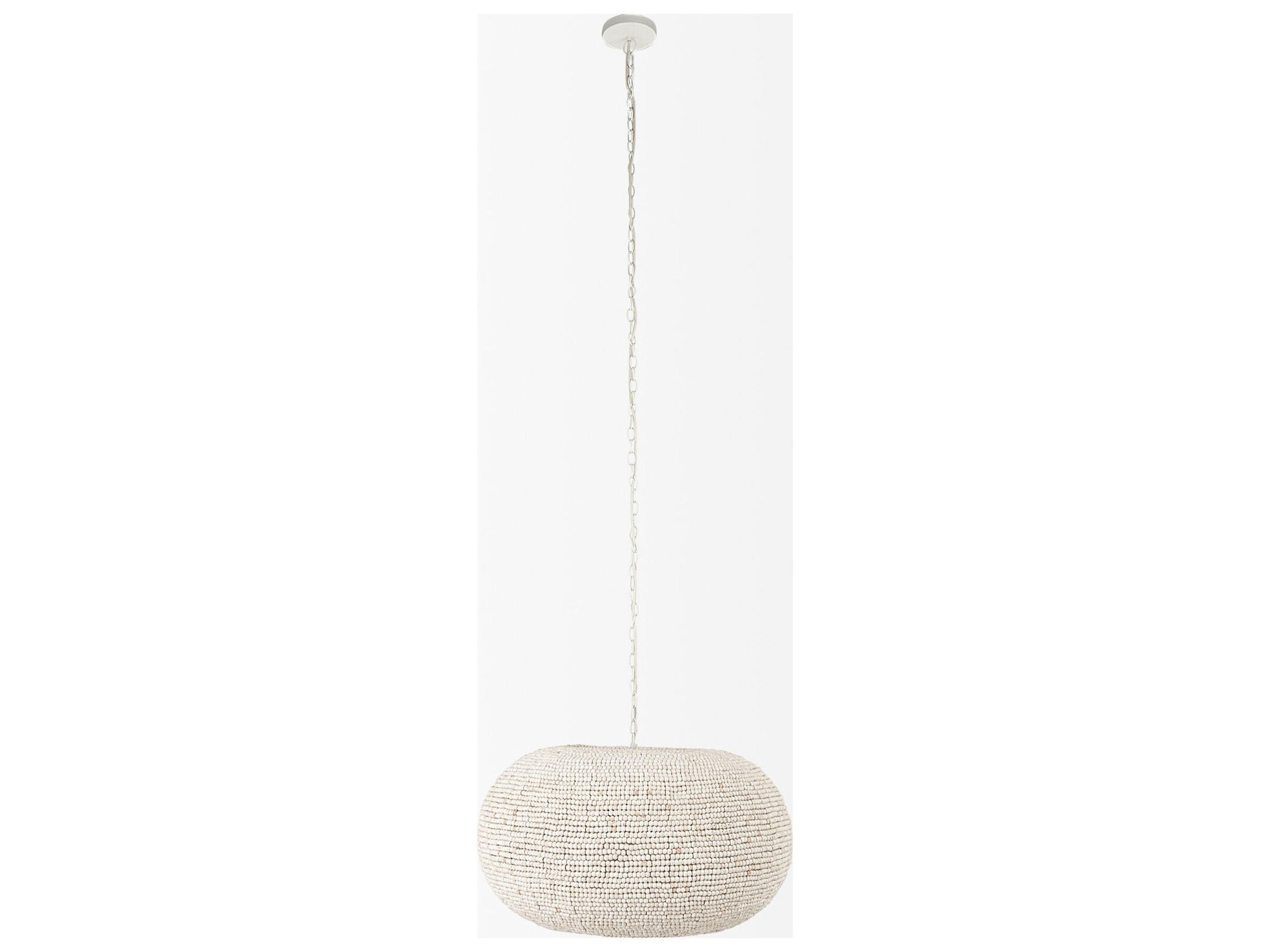 Mercana Theta 30.0 L x 30.0 W x 15.0 H White-Washed Beaded Chandelier