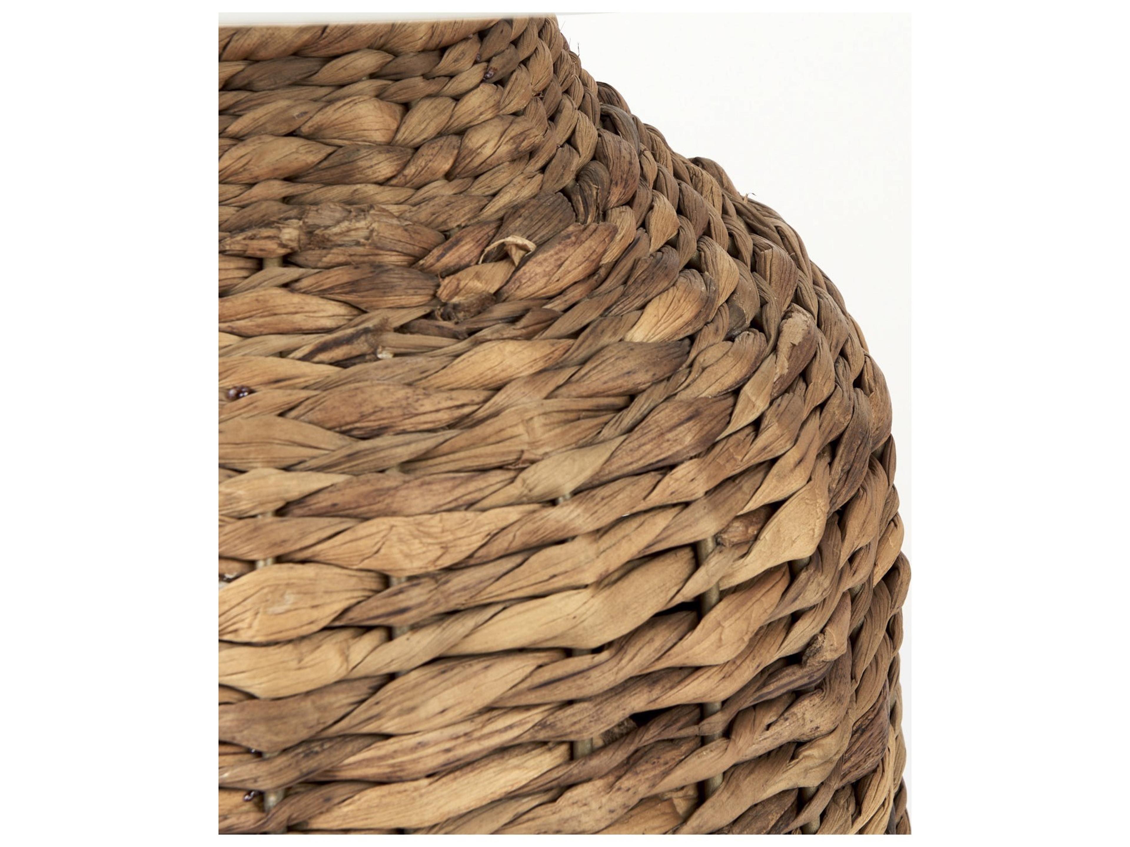 Mercana Campanile 12.0 L x 12.0 W x 18.8 H Brown Wicker Table Lamp