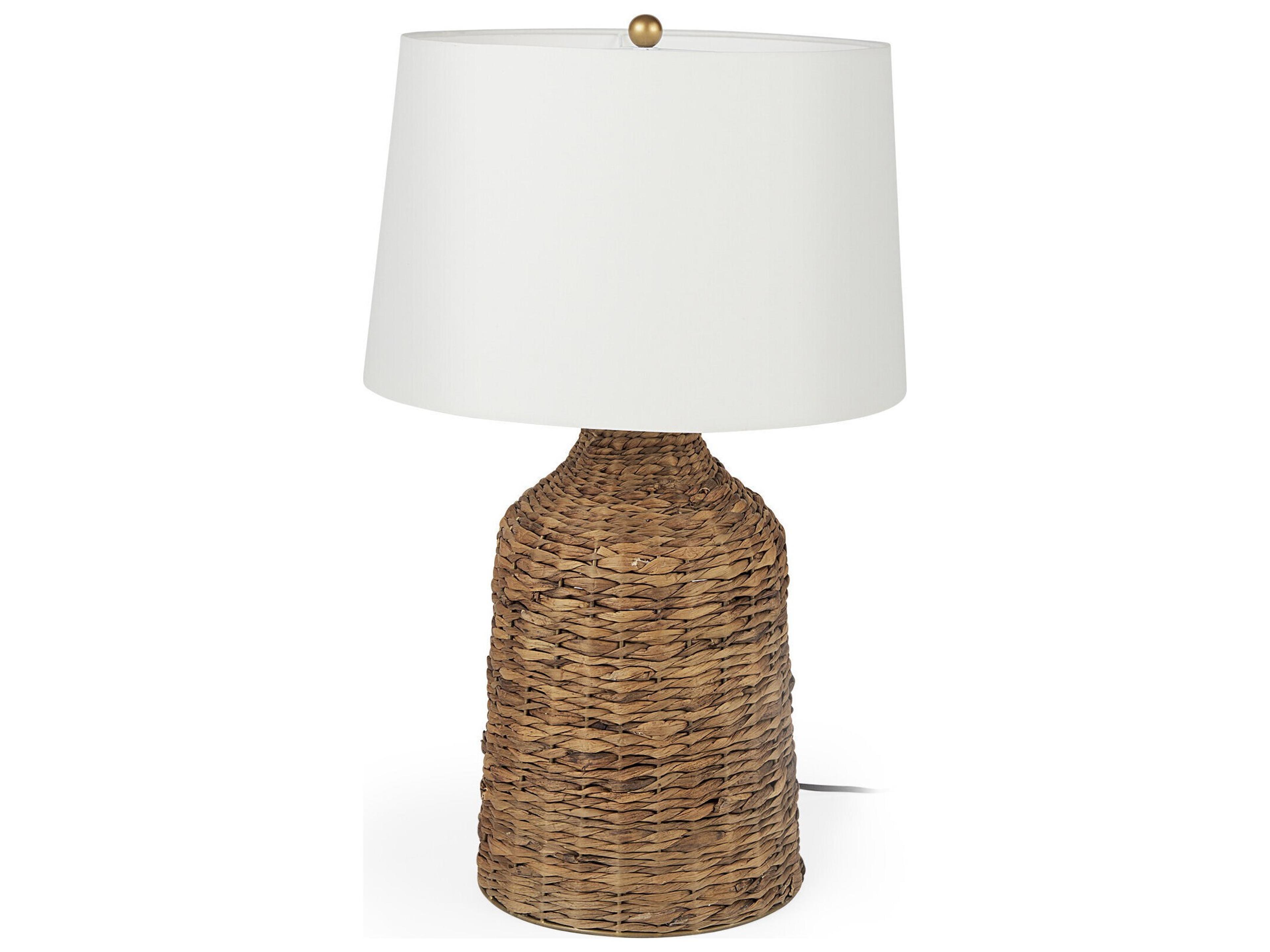 Campanile 12.0 L x 12.0 W x 18.8 H Brown Wicker Table Lamp