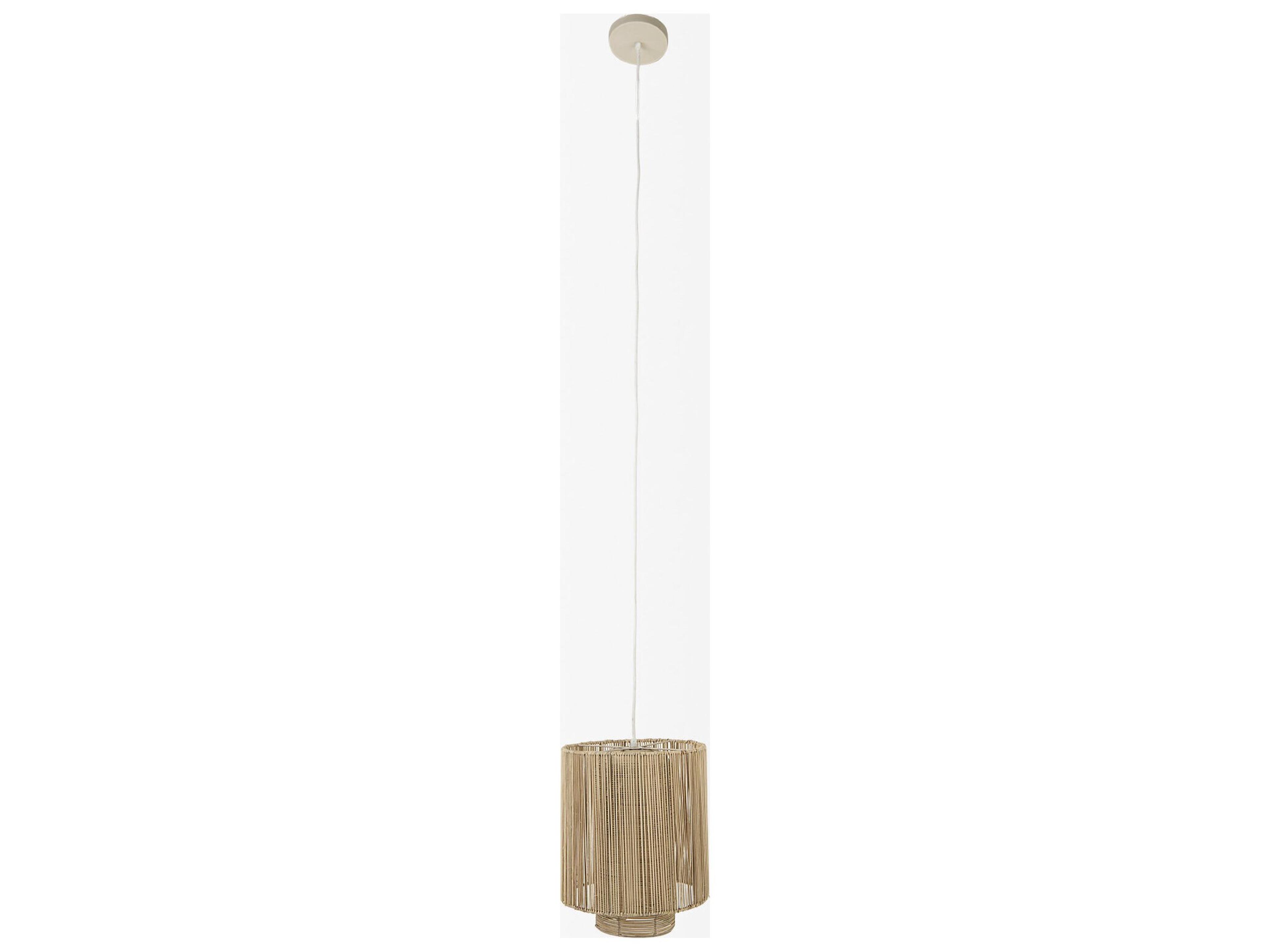 Mercana Aviario 14.2 L x 14.2 W x 14.2 H Natural Cane Cylindrical Pendant Light