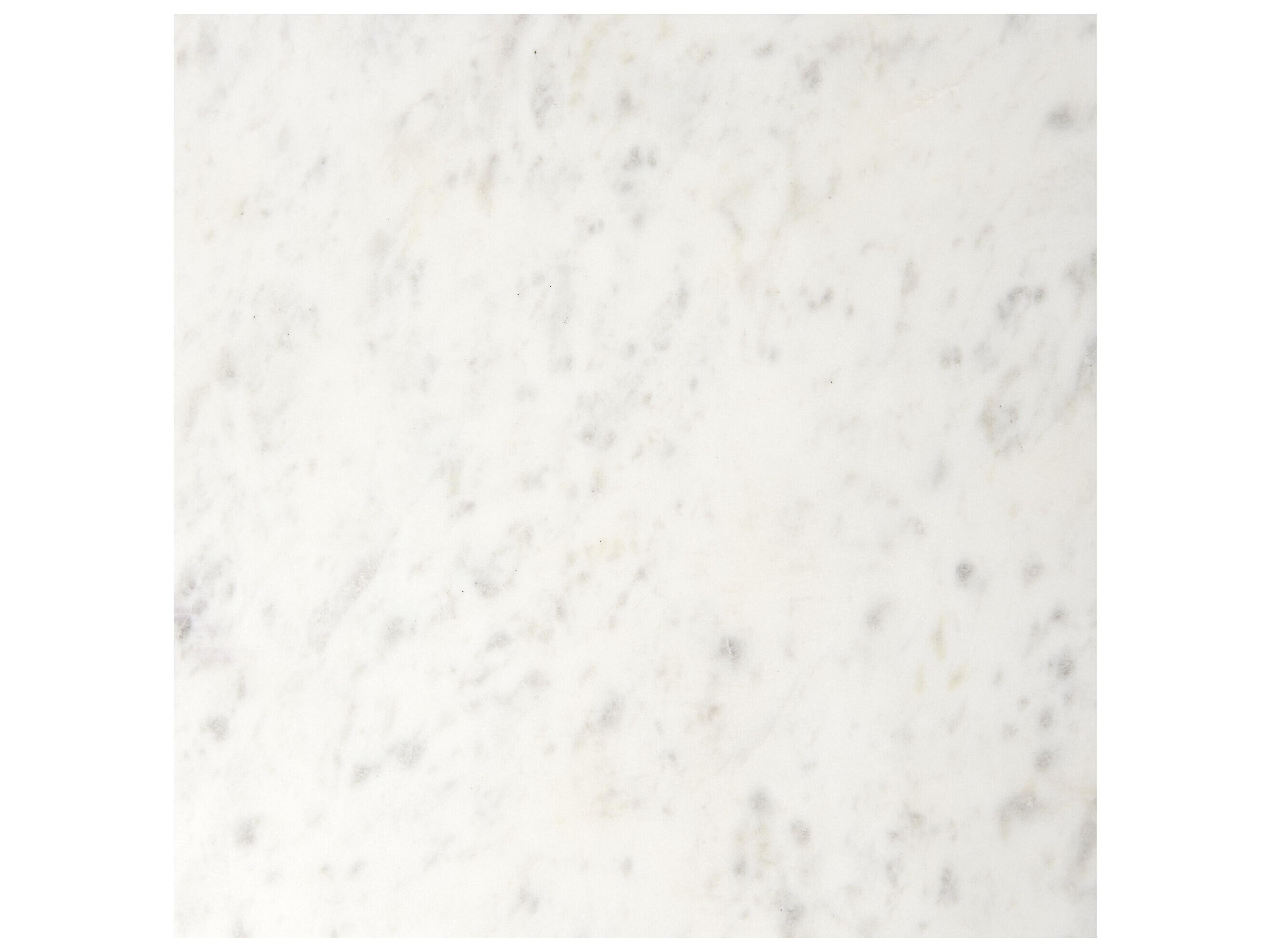 Mercana Lorlei 20.0L x 20.0W x 23.8H White Marble Top W/ Gray Iron Legs End and Side Table