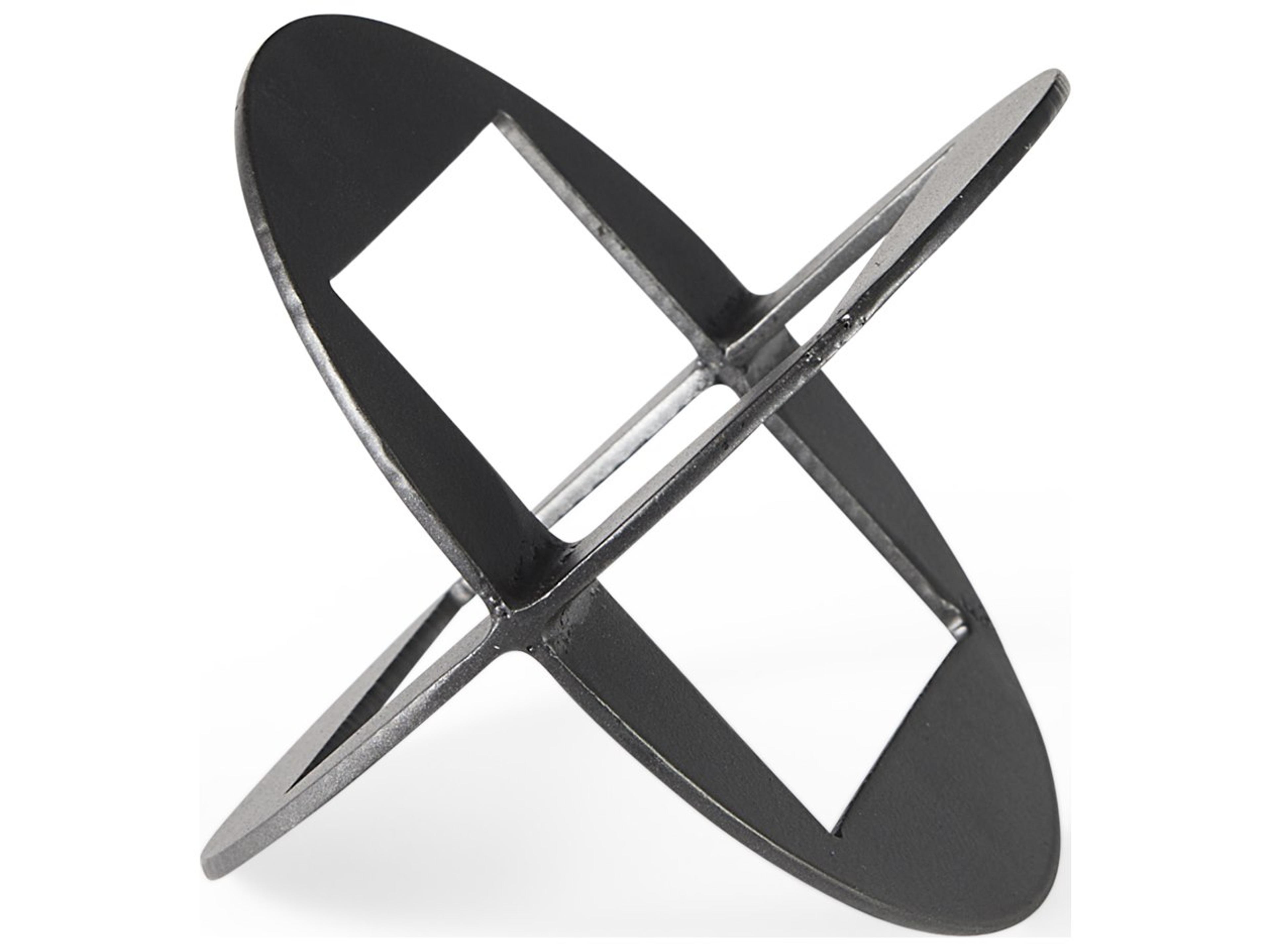 Cusco 6.0 L x 6.0 W x 6.0 H Black Iron Small Gunmetal Geometric Decorative Object