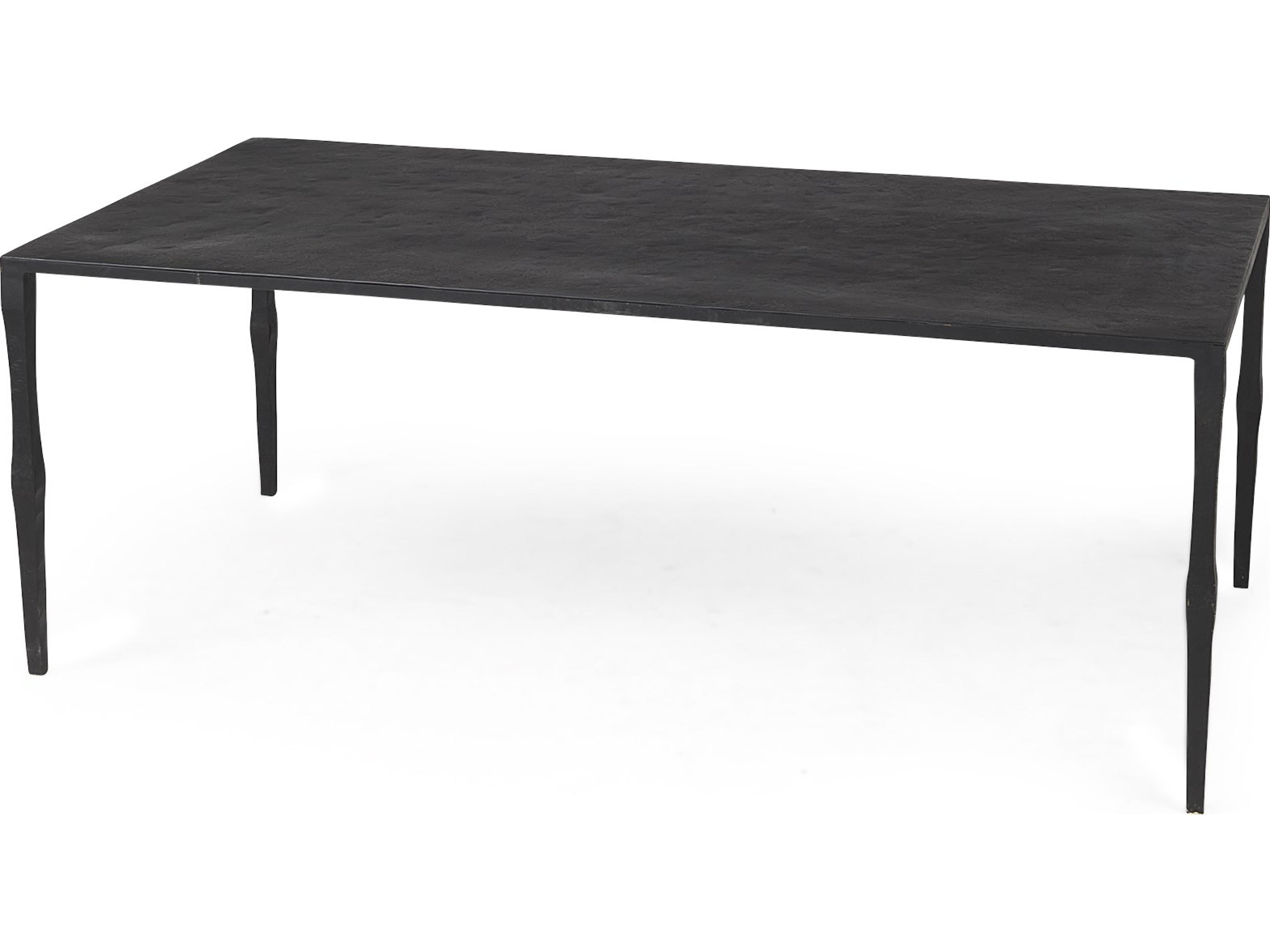 Timothy 42.0 X 22.0 X 15.5 Ebony Black Iron Coffee Table