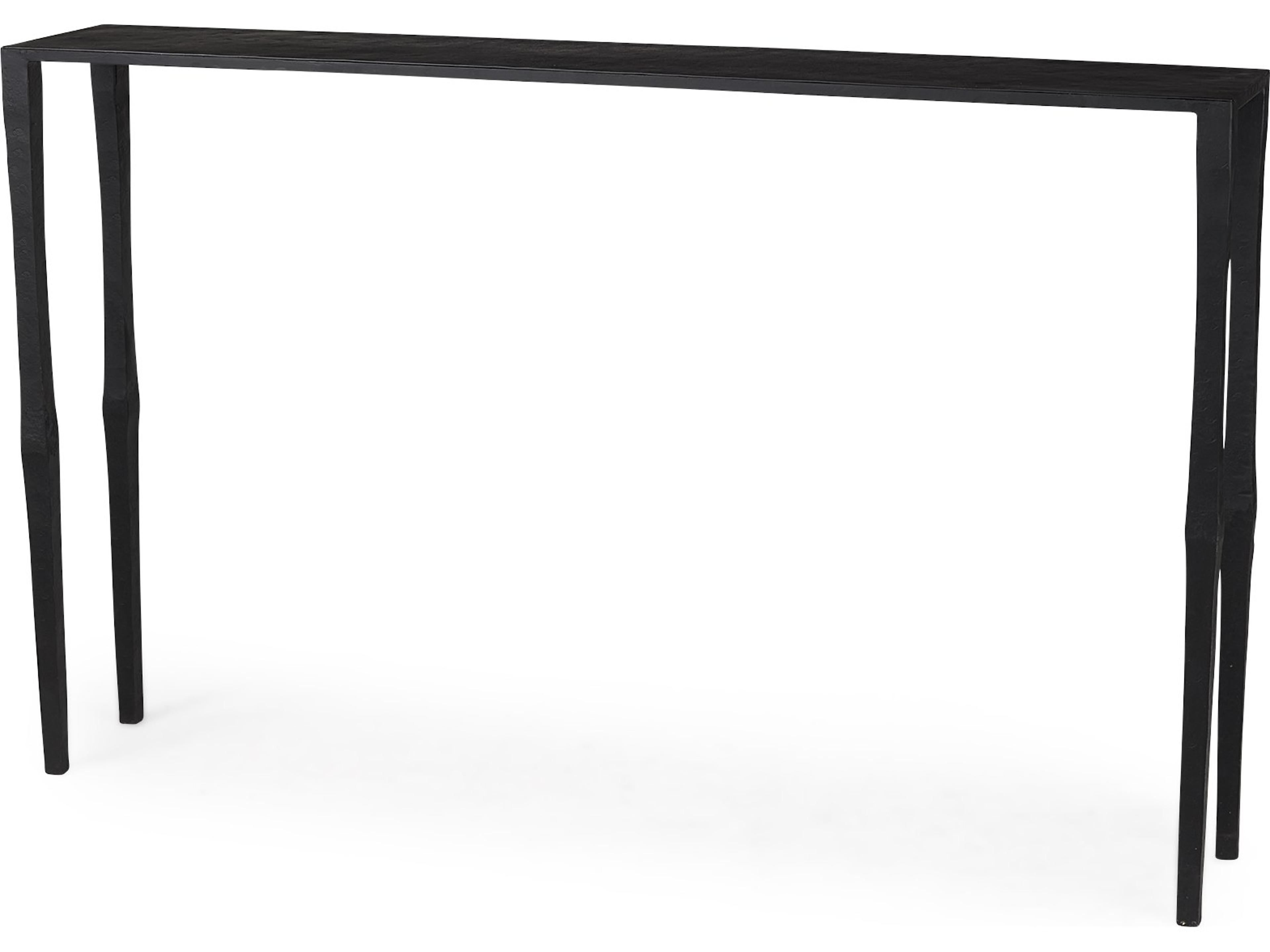 Timothy  48.0 X 8.0 X 30.0 Ebony Black Iron Console Table