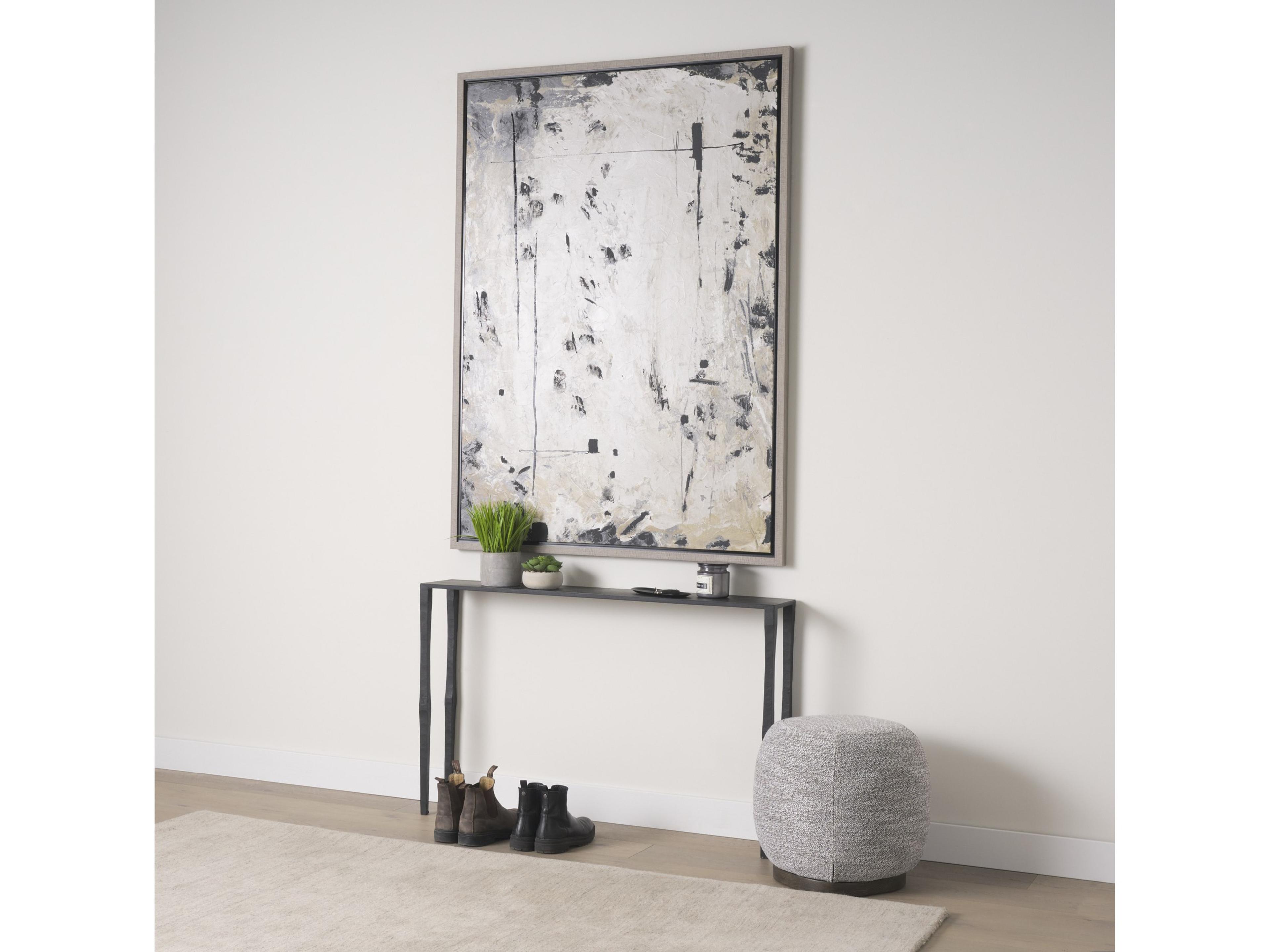 Mercana Timothy  48.0 X 8.0 X 30.0 Ebony Black Iron Console Table